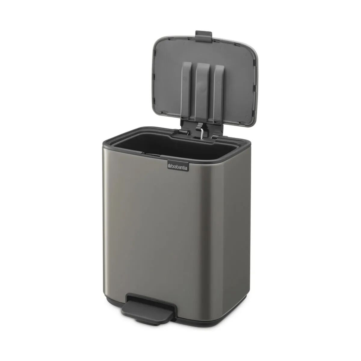 Brabantia Pedalspande Bo Pedalspand i Platinum, 7 L, 6
