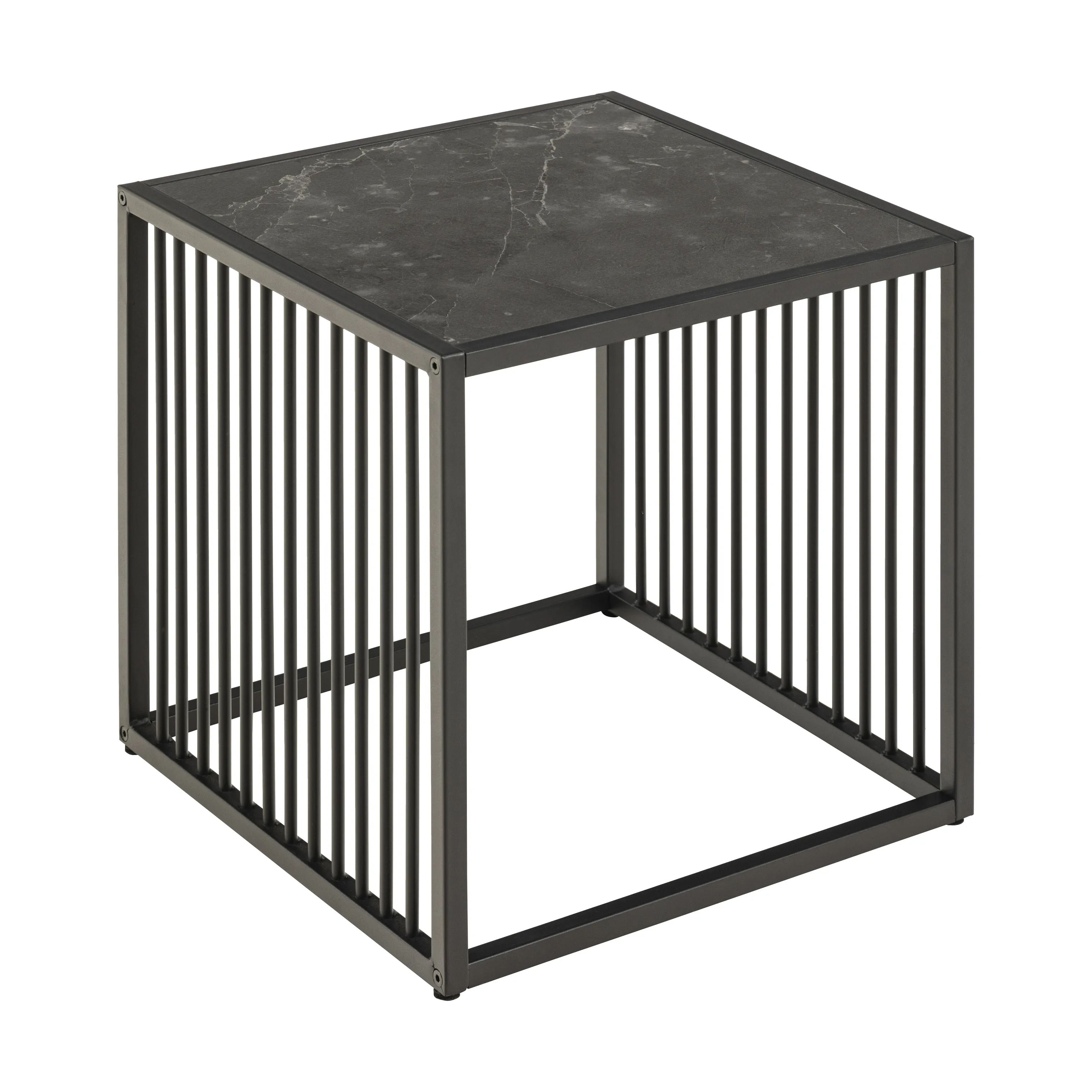 CASA Living Sideborde Strington Hjørnebord i Sort, 40 cm, 4