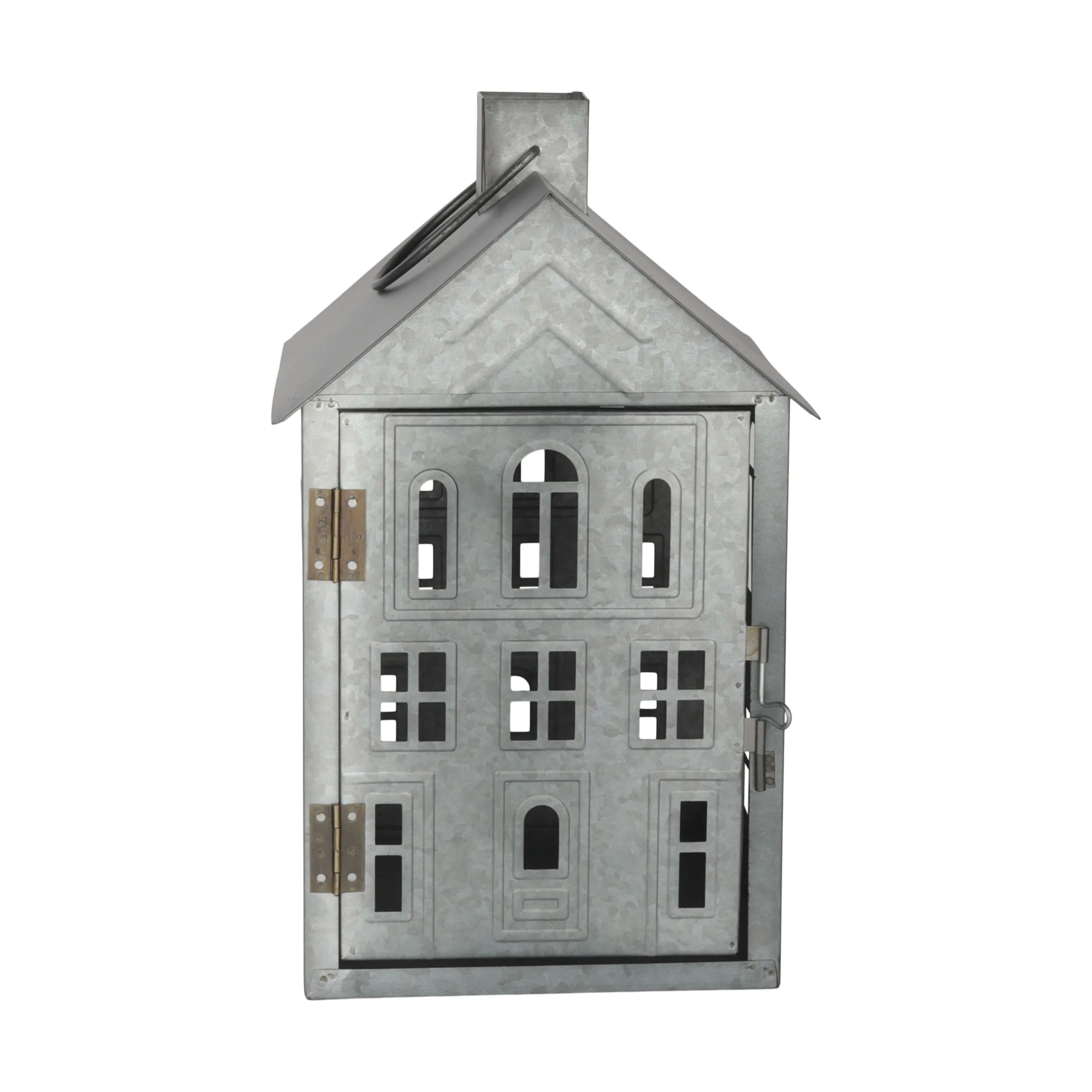 Casa Christmas Bloklysestage Lanterne i Zink, 33,8 cm, 1