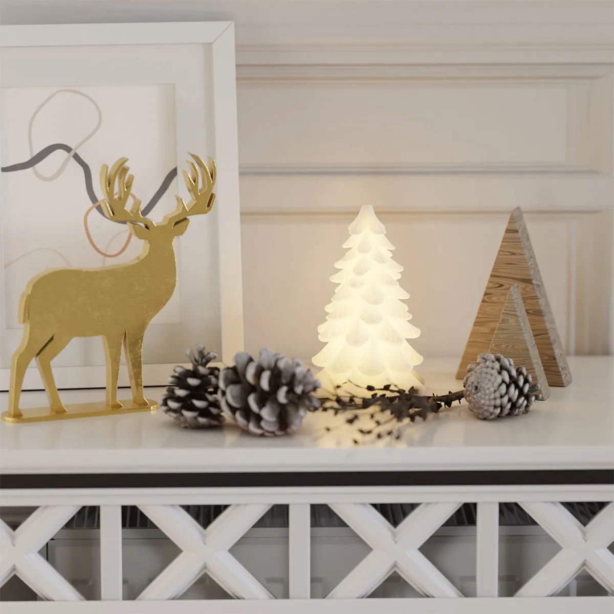 Deluxe Homeart LED-lys LED Juletræ i 16 cm, 3