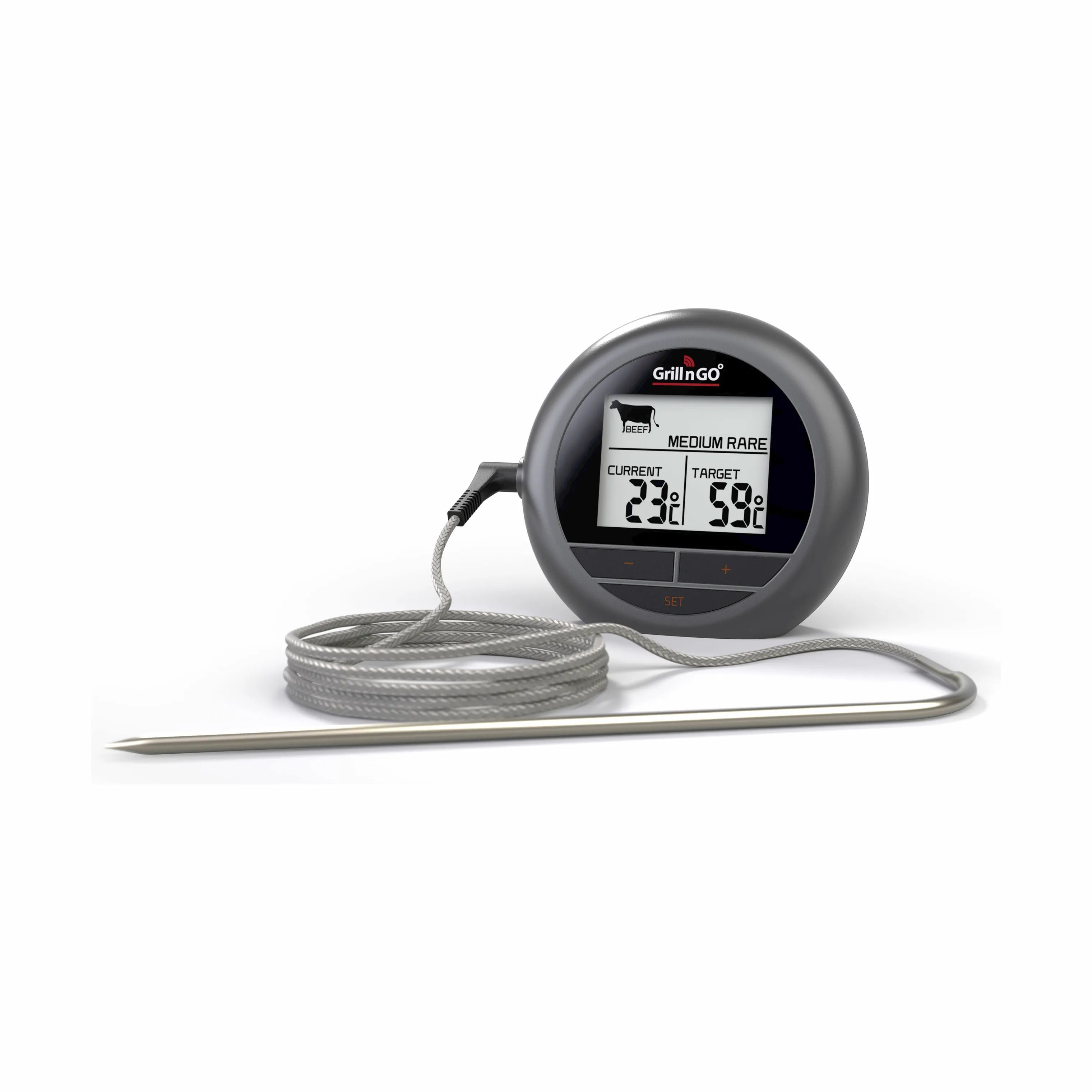 GRILL'N'GO Stegetermometre One 2.0 Stegetermometer i Grå, 1