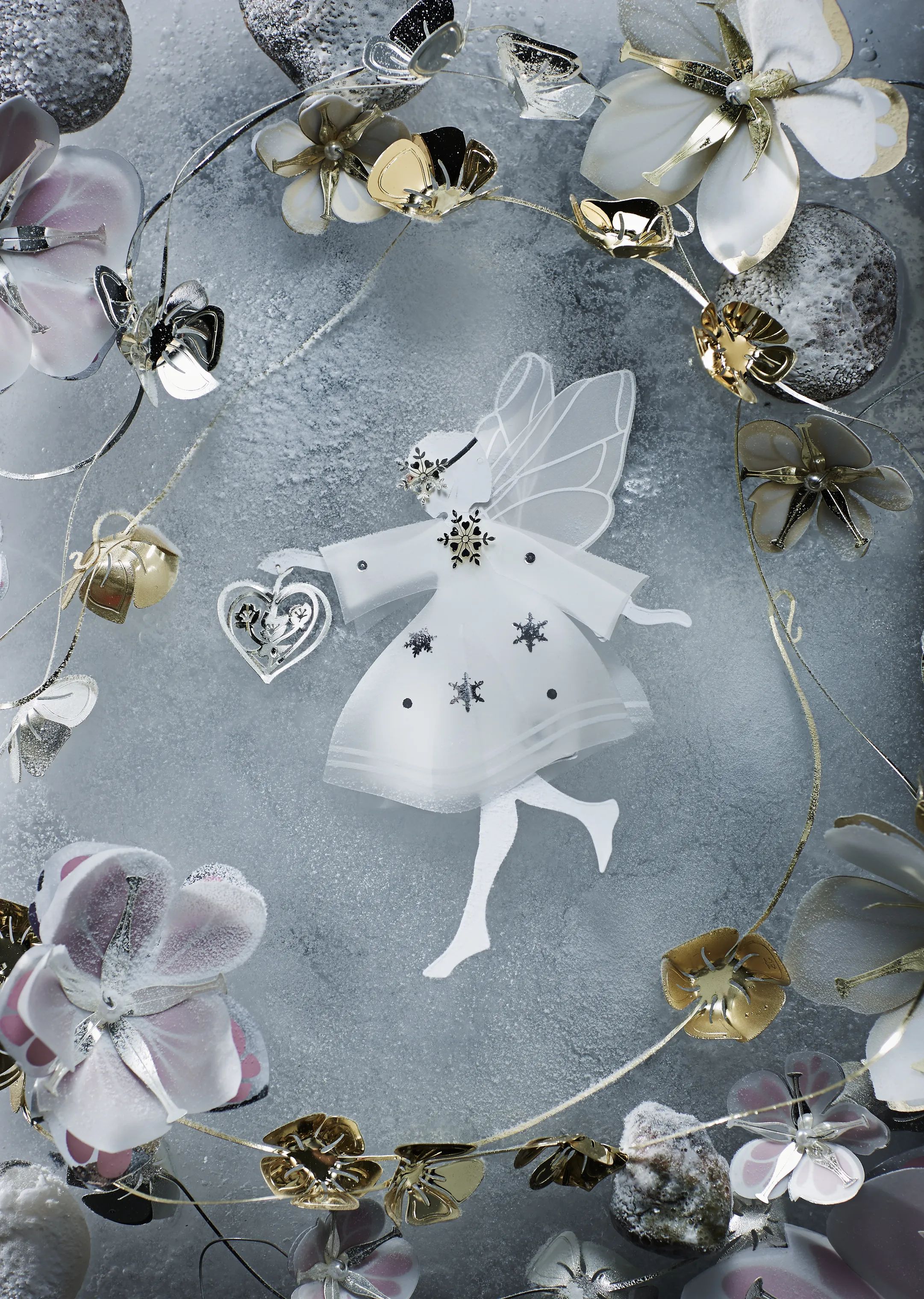 Jette Frölich Design Påskepynt Påske Papirblomster - 2 stk. i Lilla/lyserød, 3