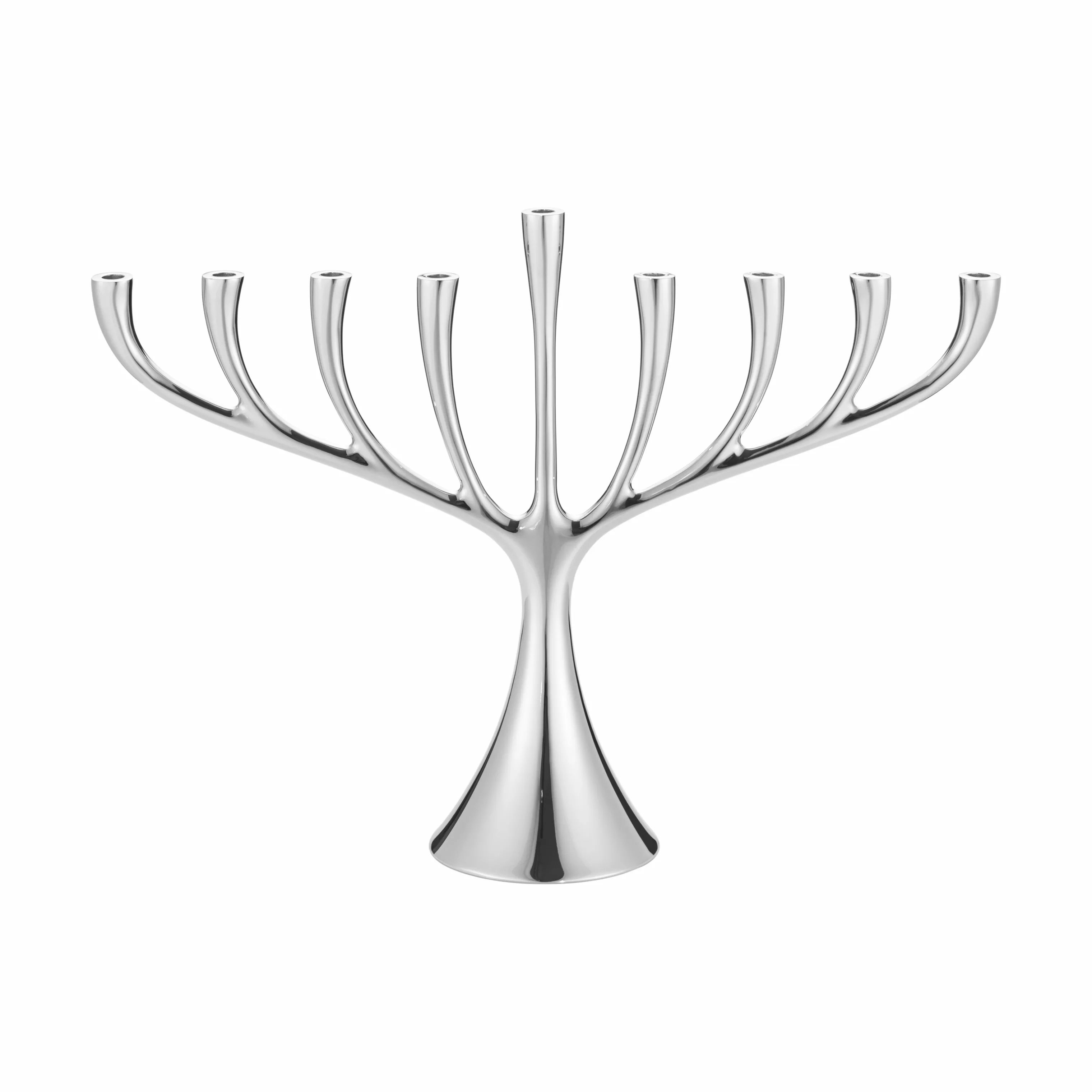 Georg Jensen Kronelysestage Cobra Menorah Lysestage i Sølvfarvet, 1