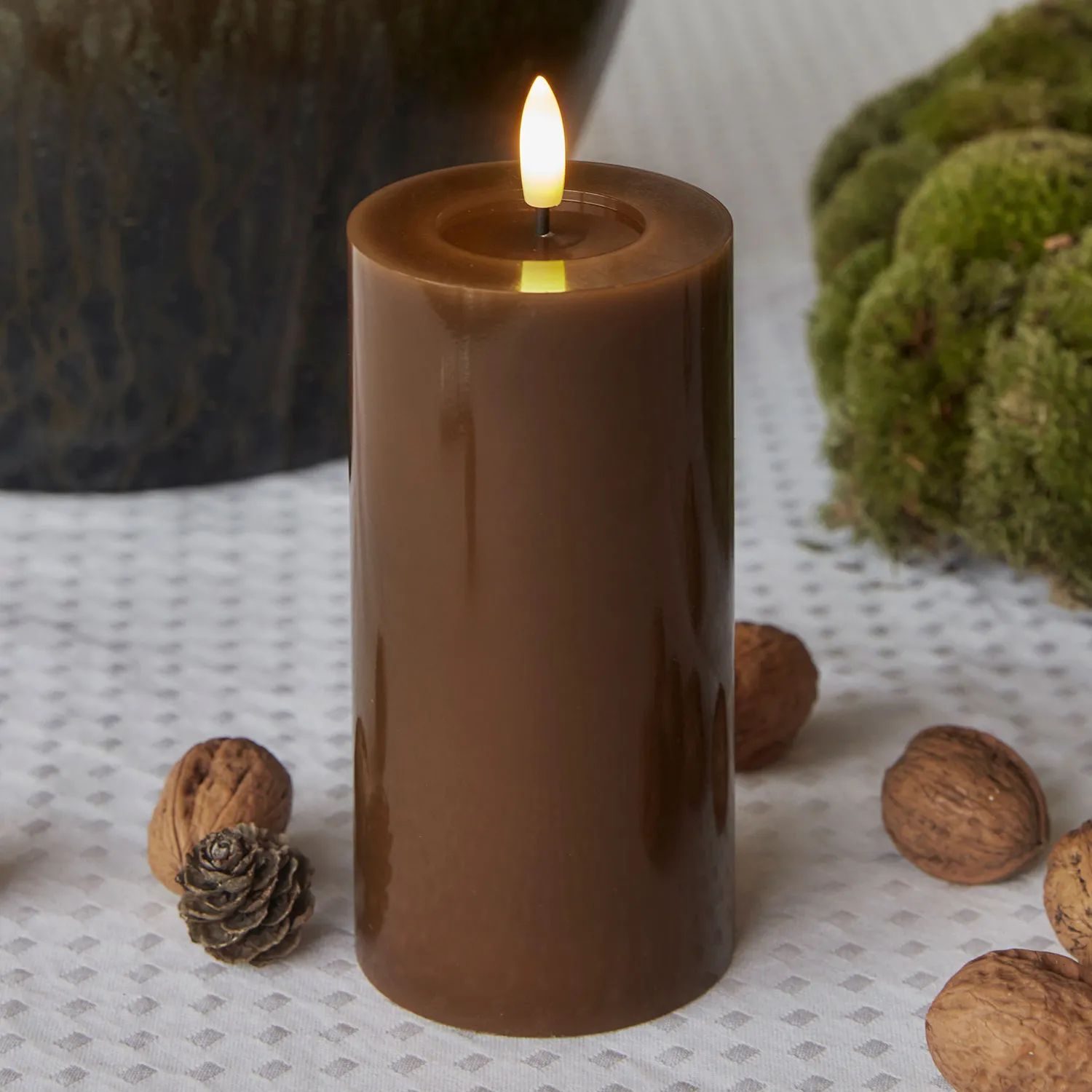 Sirius LED-lys Sille Lak LED Bloklys i Toffee, 15 cm, 2