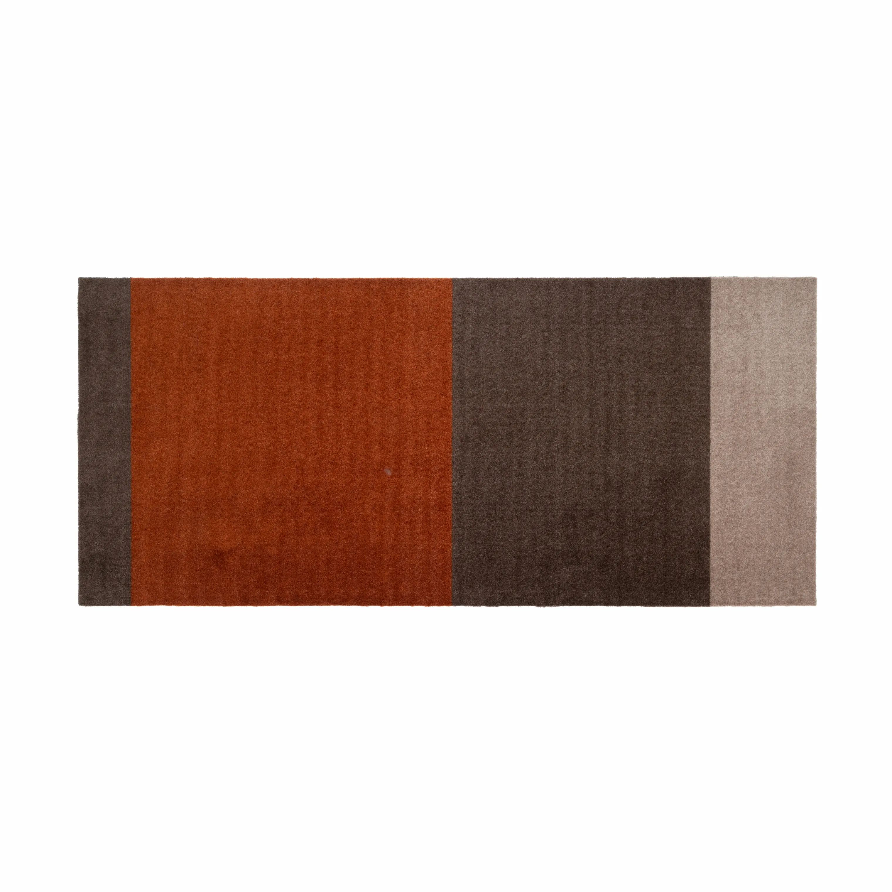 Tica Copenhagen Gulvtæpper Stripes Horisontal Gulvtæppe i Brun/terracotta, B90 x L200 cm, 1