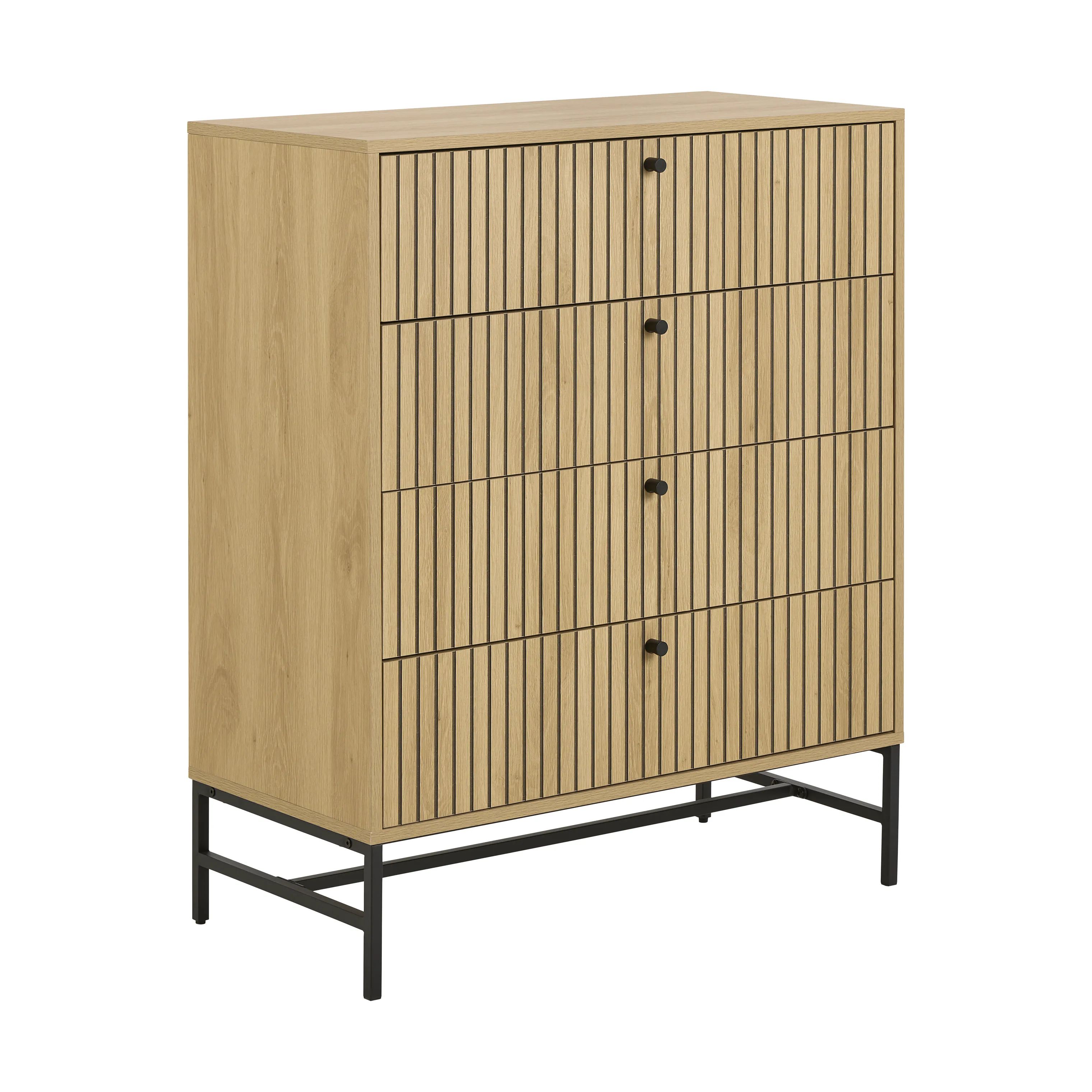 CASA Living Kommoder Albany Kommode i Natur, H100,1 x B80,6 x L40 cm, 1