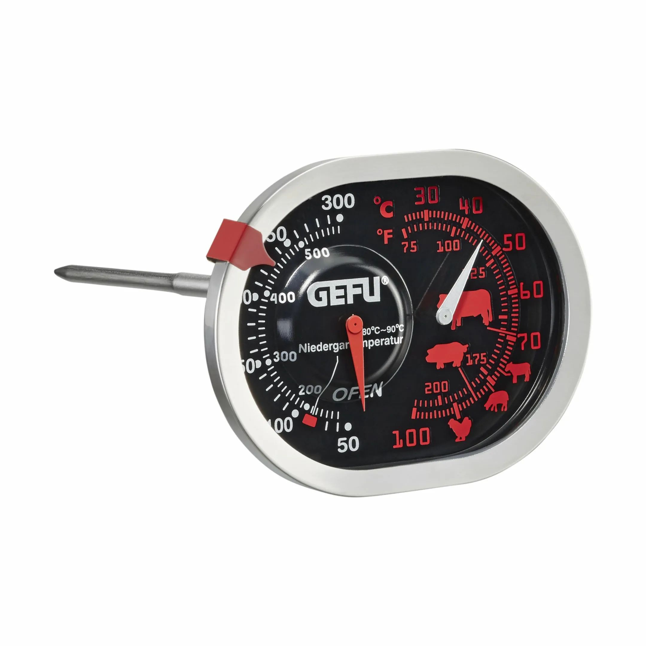 Gefu Stegetermometre Ovn- og stegetermometer i Sølvfarvet/sort, 1
