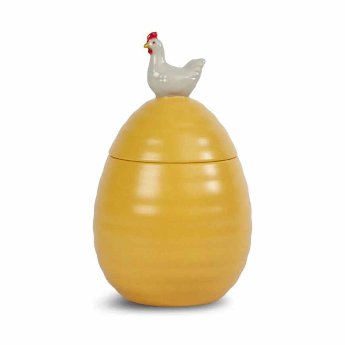 Sagaform Krukker med låg Ellen Krukke m. låg Høne i Yellow, 1