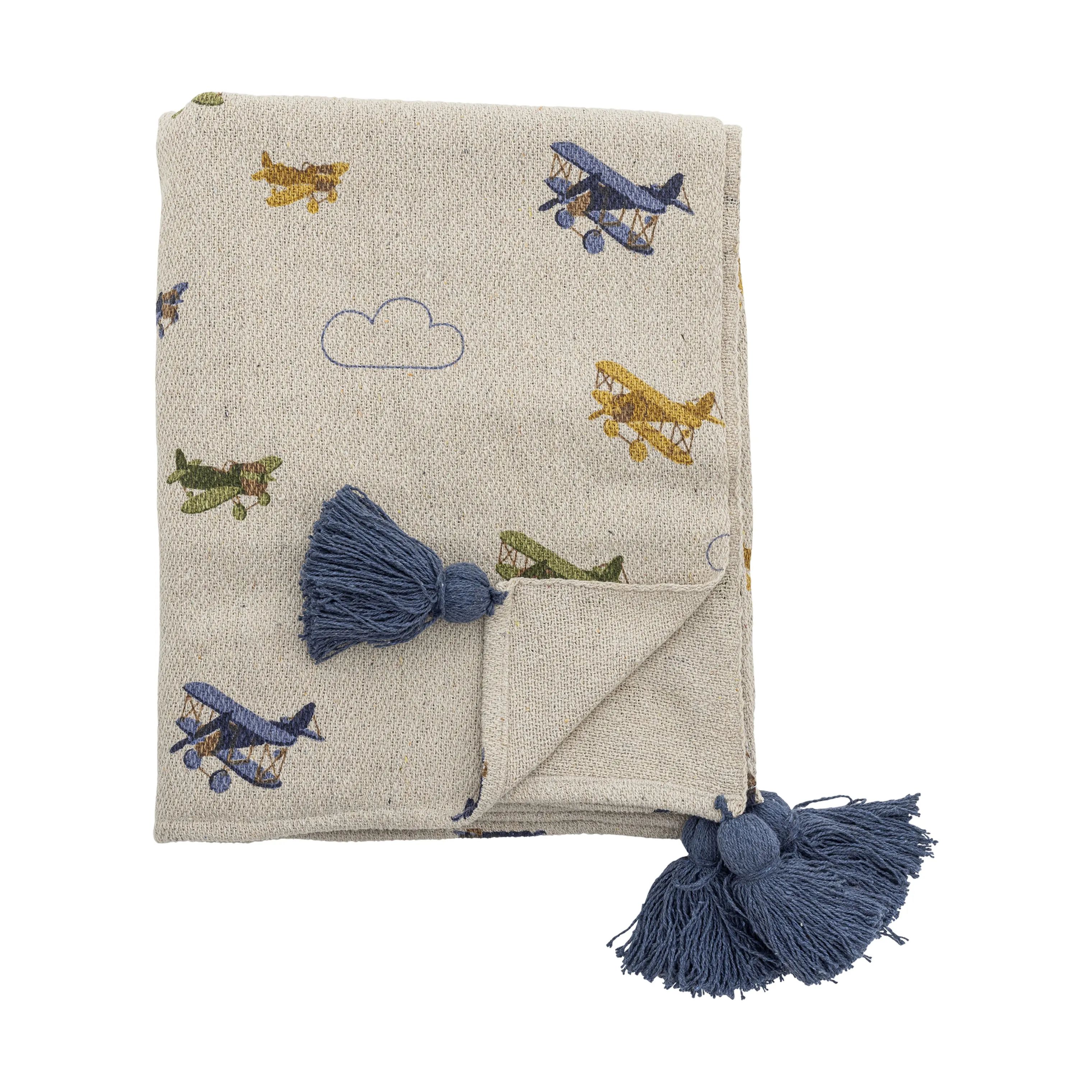 Bloomingville Mini Plaider Plane Plaid i Natur, 1