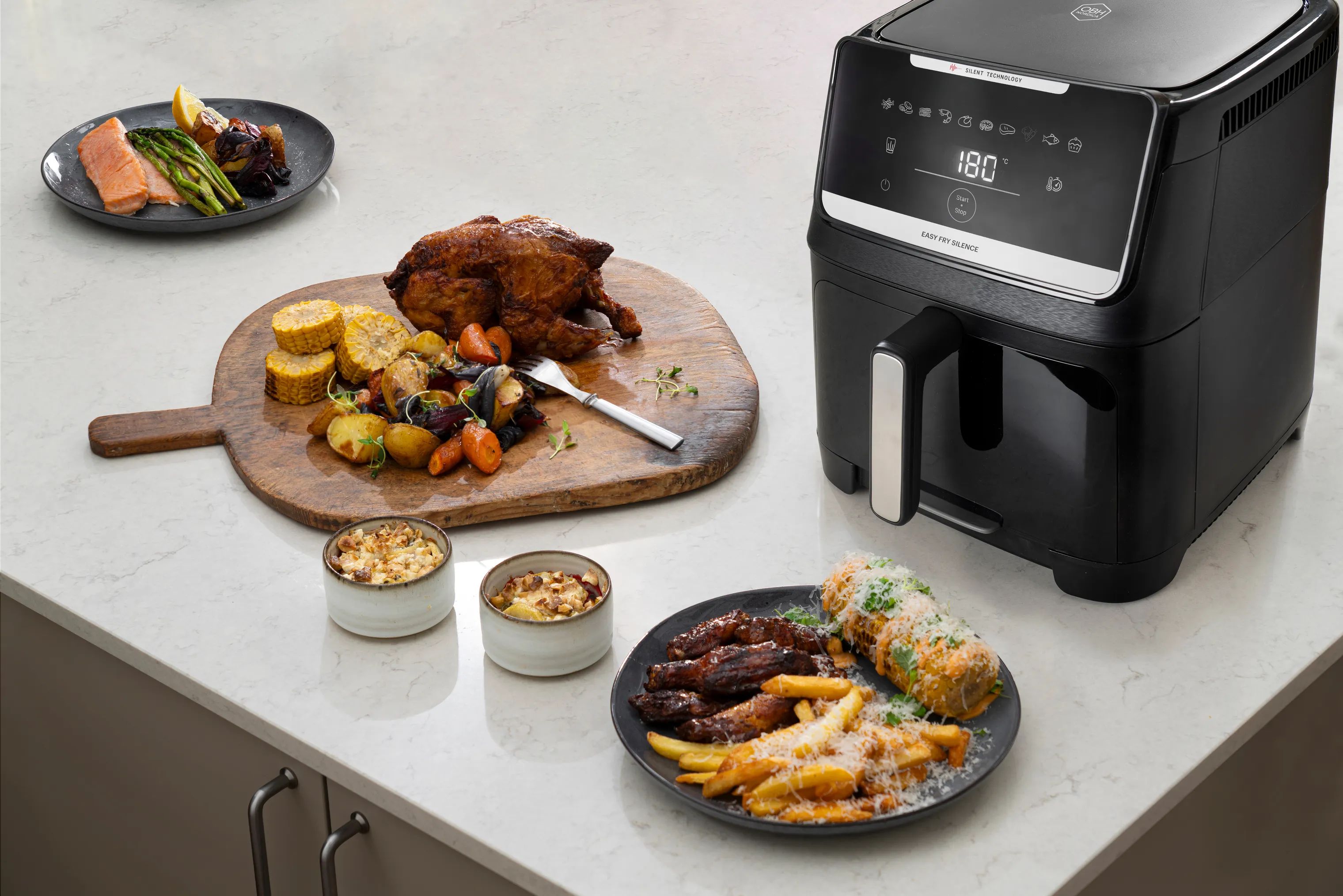 OBH Nordica Airfryers Easy Fry Silence Vision Aifryer i sort, 6