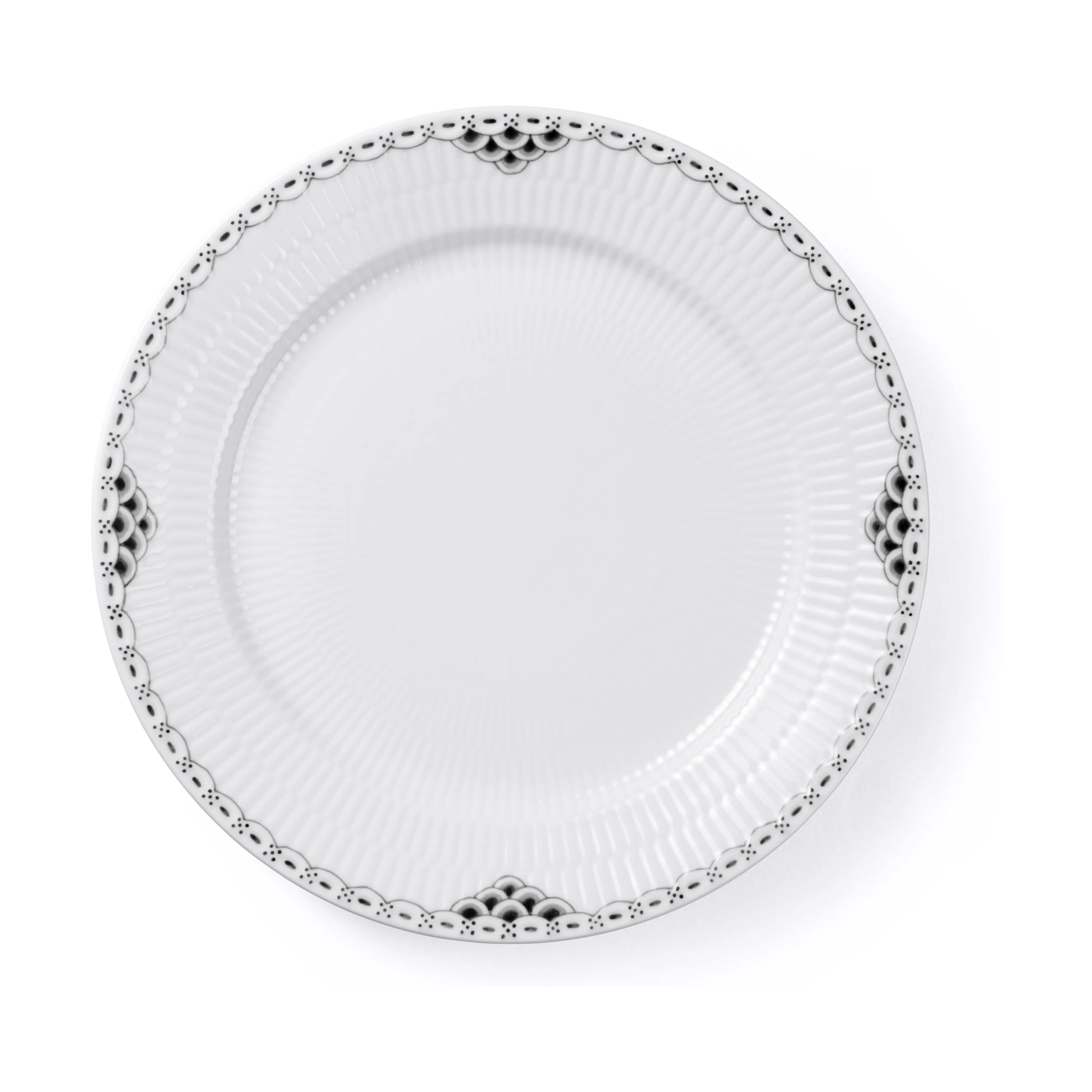 Royal Copenhagen Middagstallerkener Sort Riflet Blonde Middagstallerken i 27 cm, 1