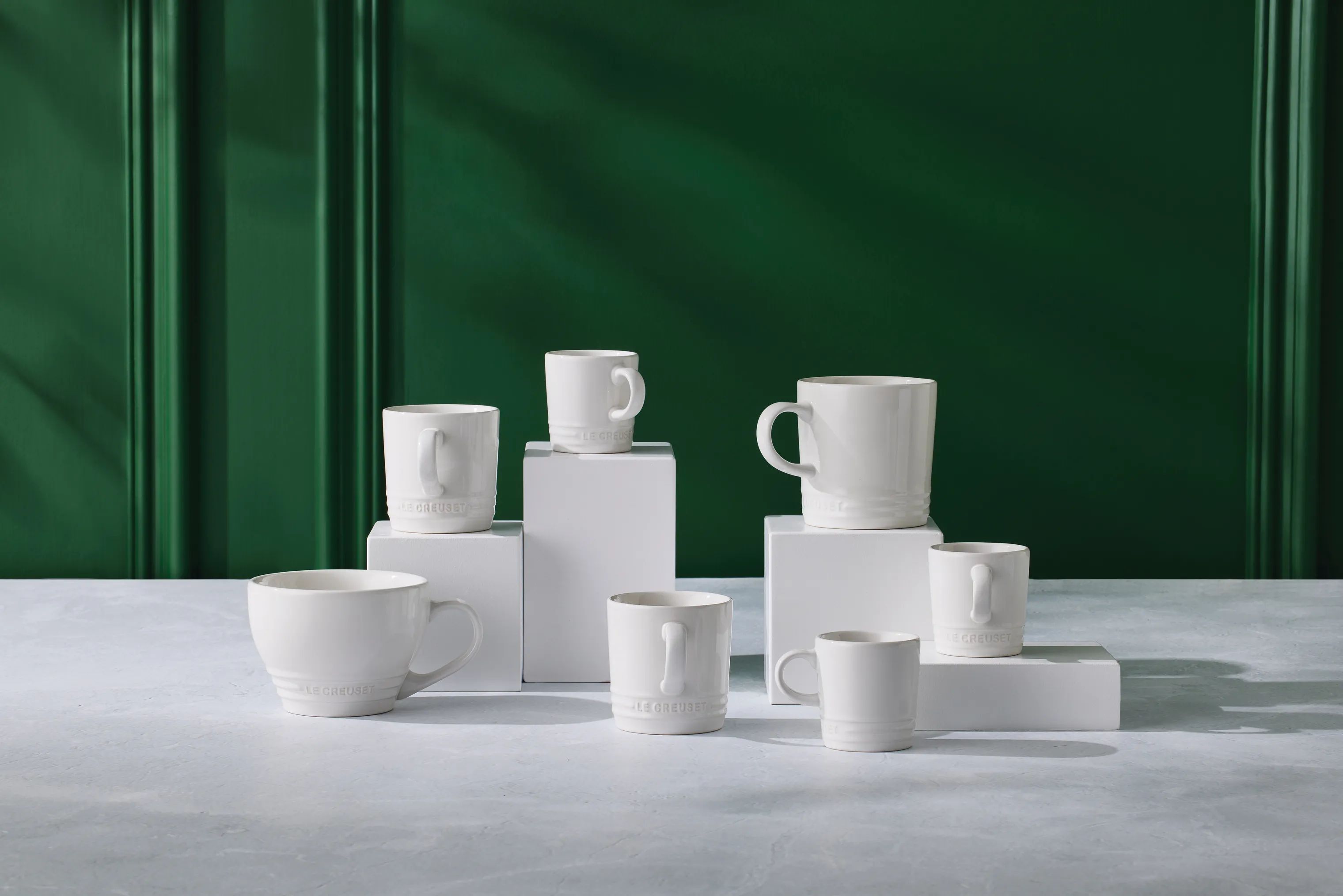 Le Creuset Krus og kopper med hank Krus i White, 20 cl, 2