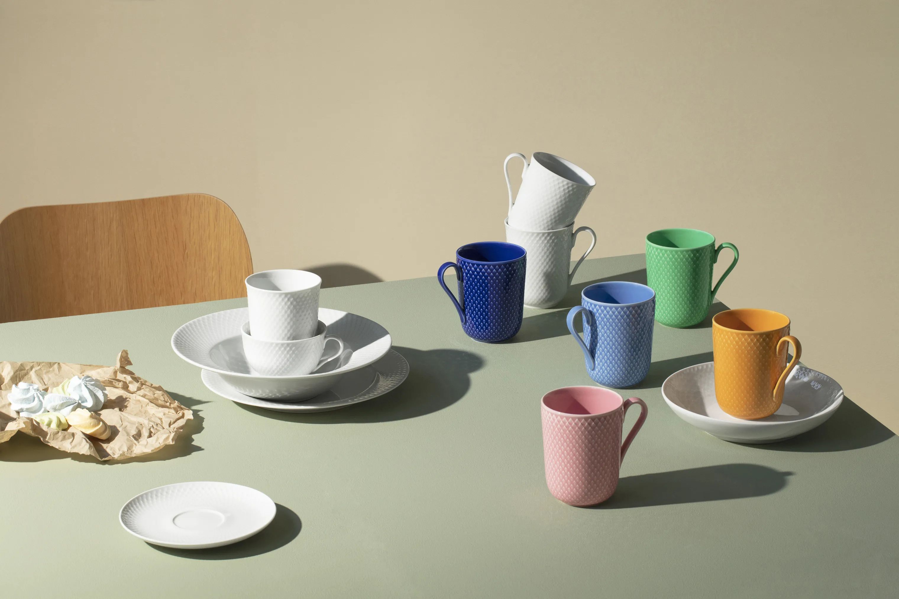 Lyngby Porcelæn Krus og kopper med hank Rhombe Color Krus m. hank i Gul, 2