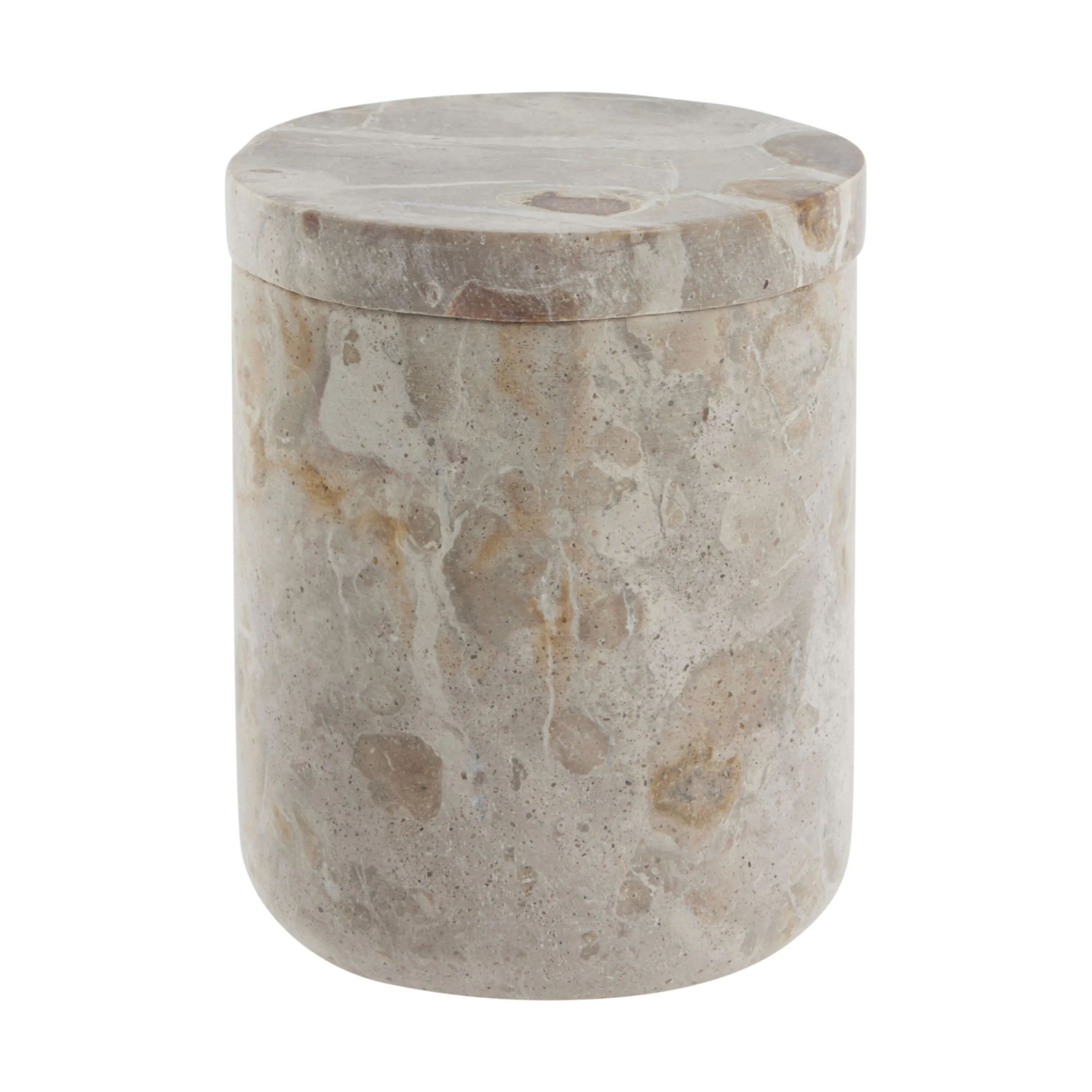 Lene Bjerre Småopbevaring Ellia Krukke m. Låg i sand, 11,5 cm, 1