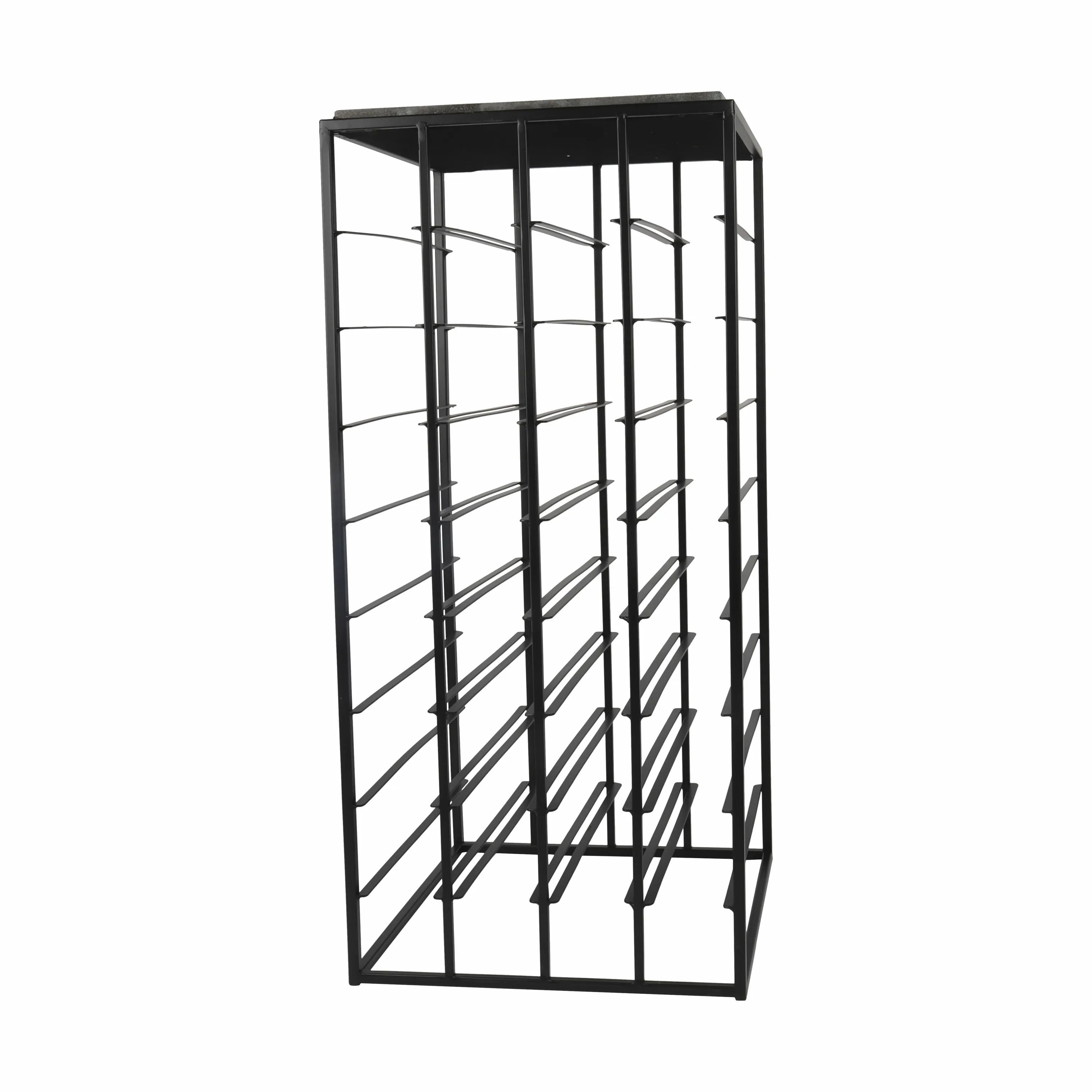 CASA Living Vinreoler Vinreol i Sort, 80 cm, 1