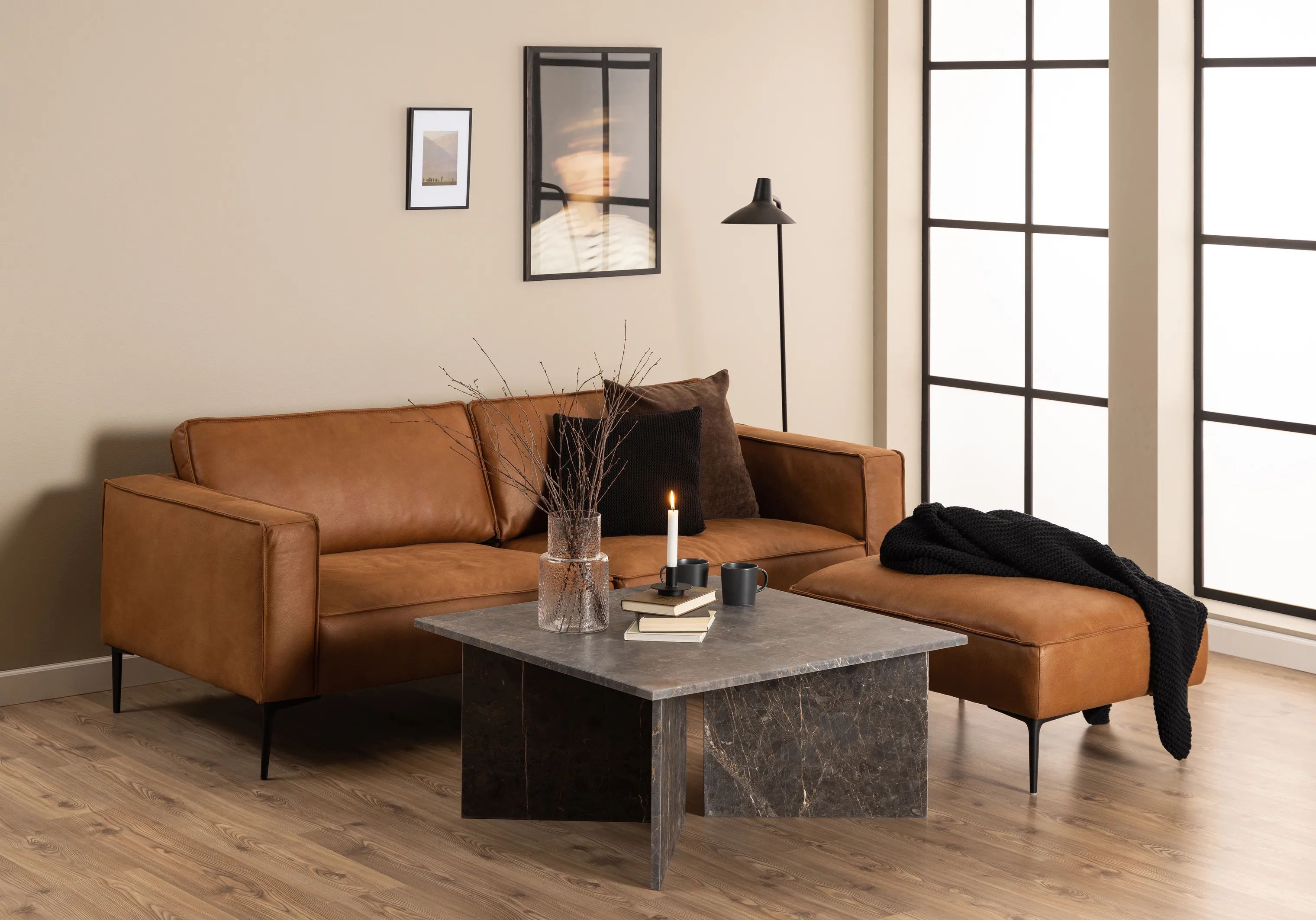 CASA Living Sofaborde Vega Square Sofabord i Brun Marron, B90 x L90 cm, 2