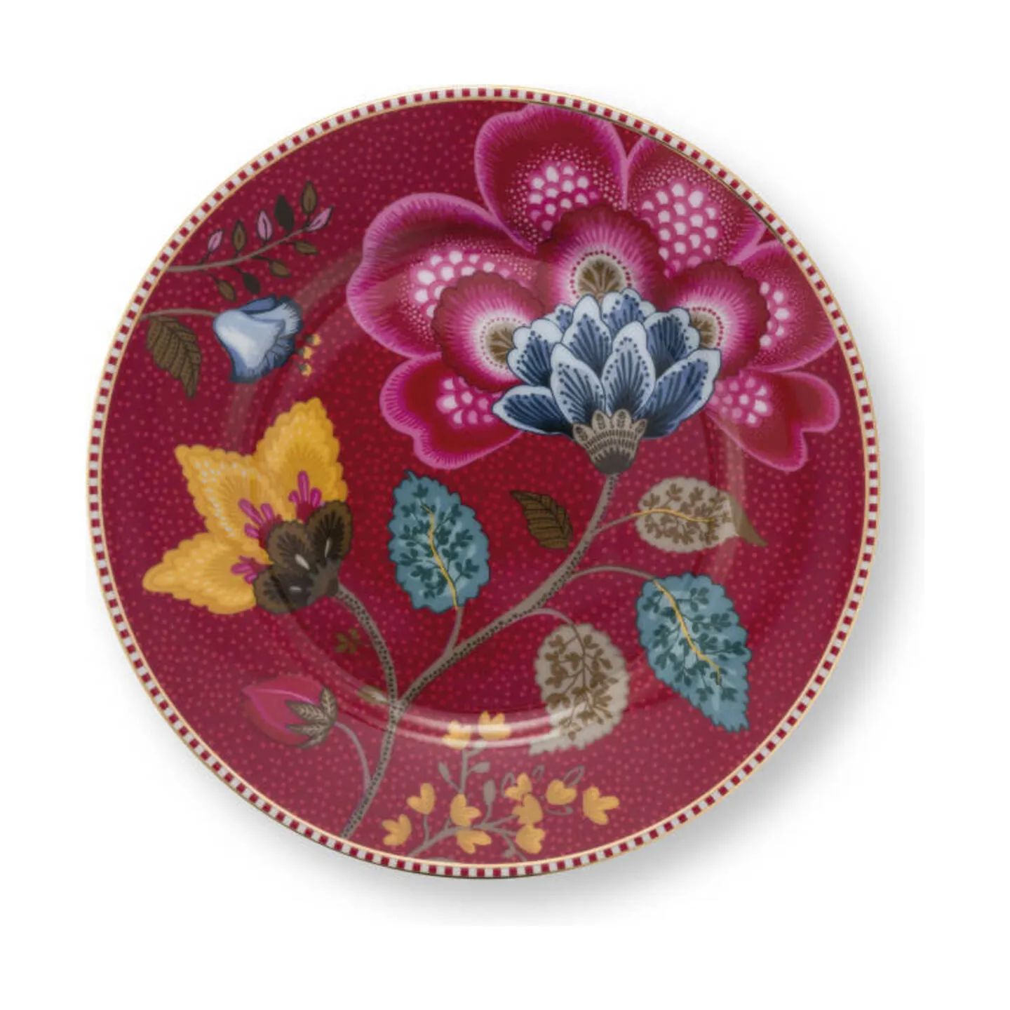 PIP Studio Kage- og desserttallerkener Blooming Tales Tallerken i Rød, 17 cm, 1