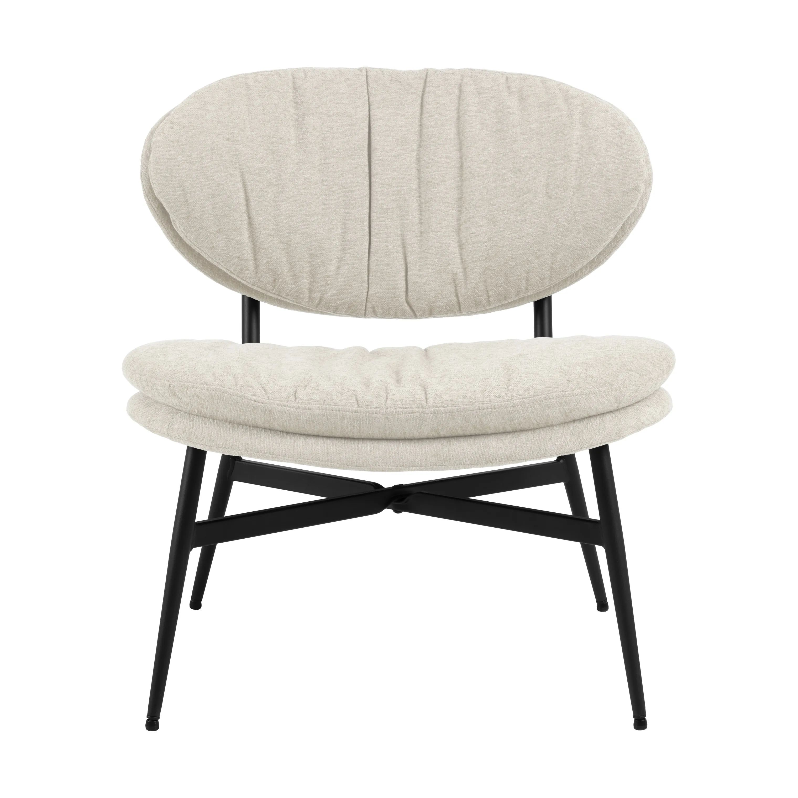 CASA Living Lænestole Burma Loungestol i beige / mat sort, 1