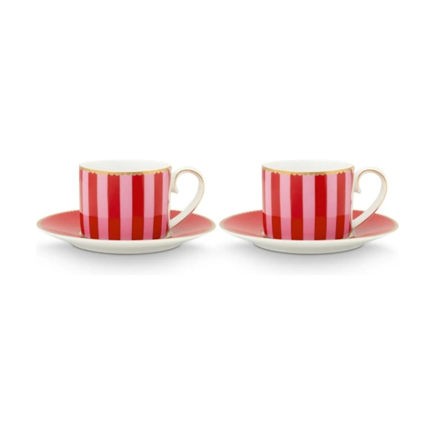PIP Studio Espressokopper Love Birds Espressokop m. underkop - 2 stk. i Pink, 1