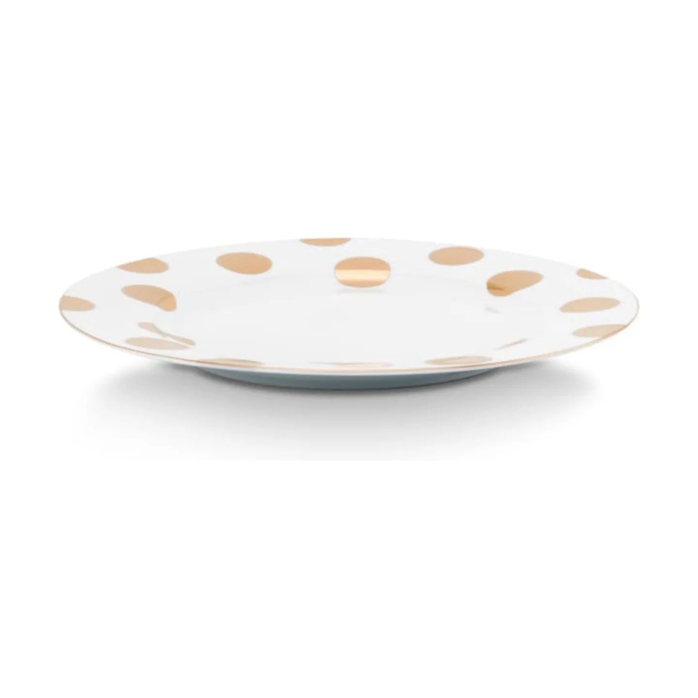 PIP Studio Middagstallerkener Dot Delight Middagstallerken - 2 stk. i Hvid / Guld, 26,5 cm, 4