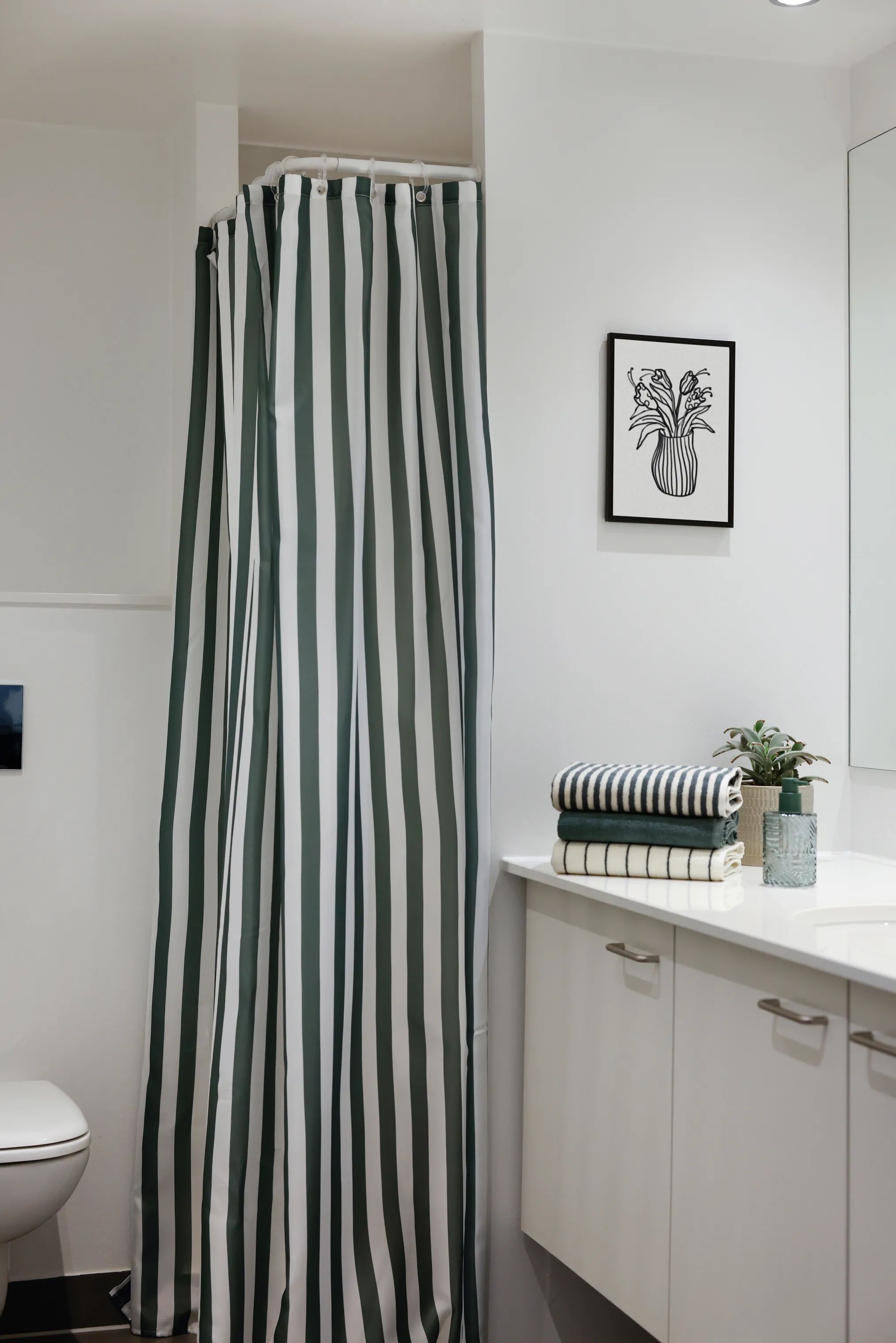 CASA Living Badeforhæng Badeforhæng i Grønstribet, 2