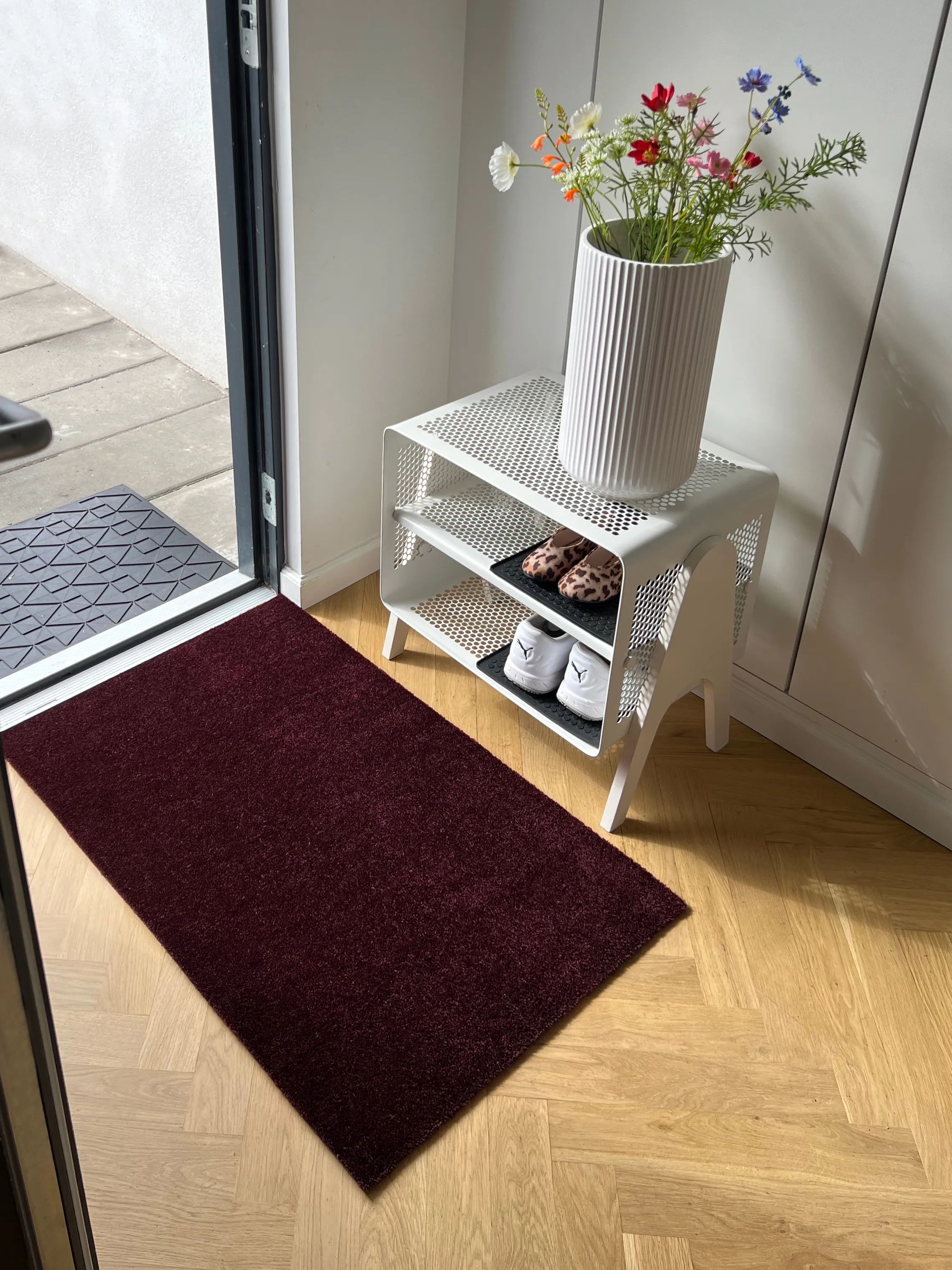 Tica Copenhagen Gulvtæpper Uni Color Unicolor Gulvmåtte i Bordeaux, B67 x L120 cm, 3