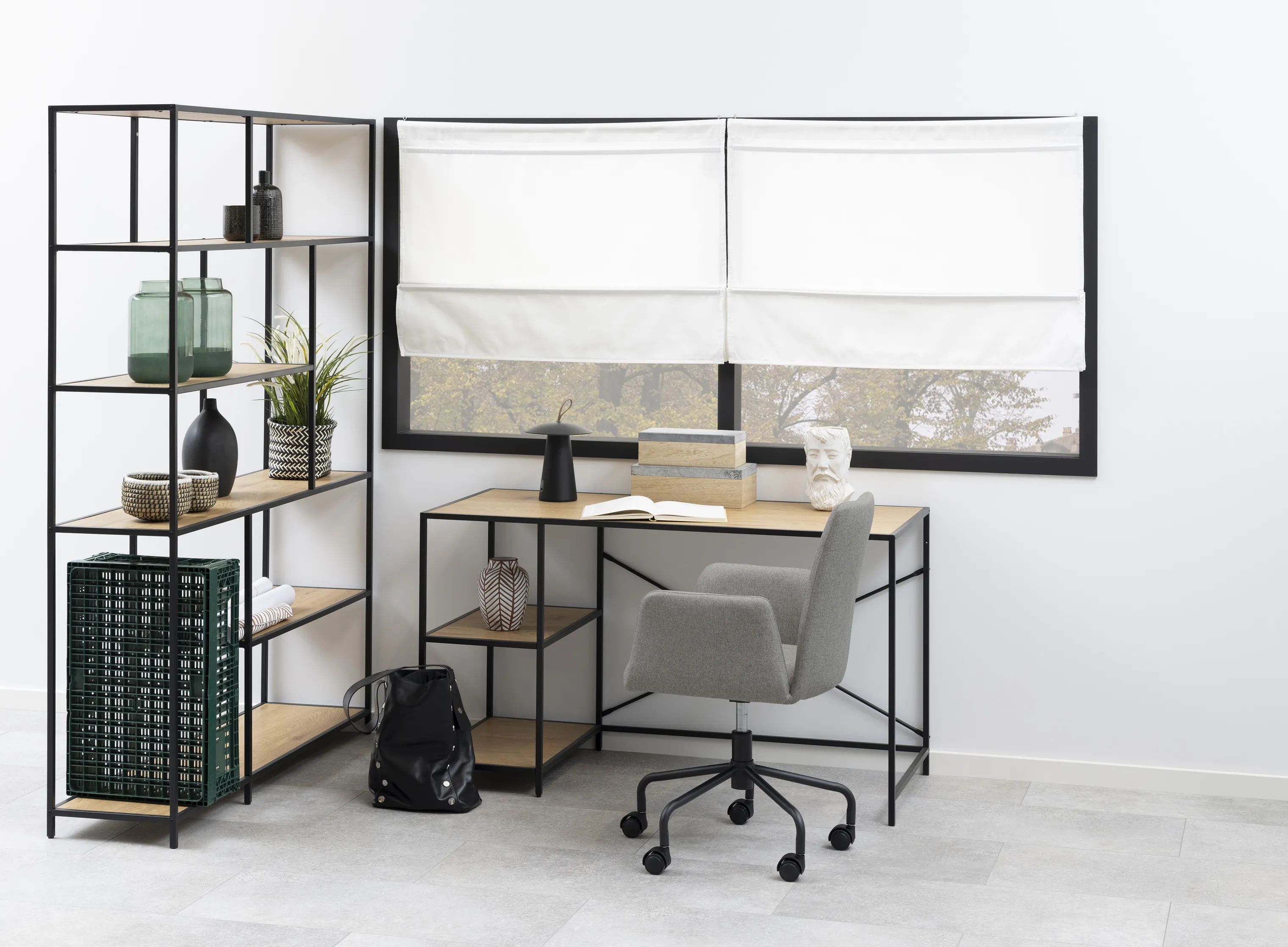 CASA Living Reoler og tilbehør Seaford Reol i Natur, 135 cm, 2