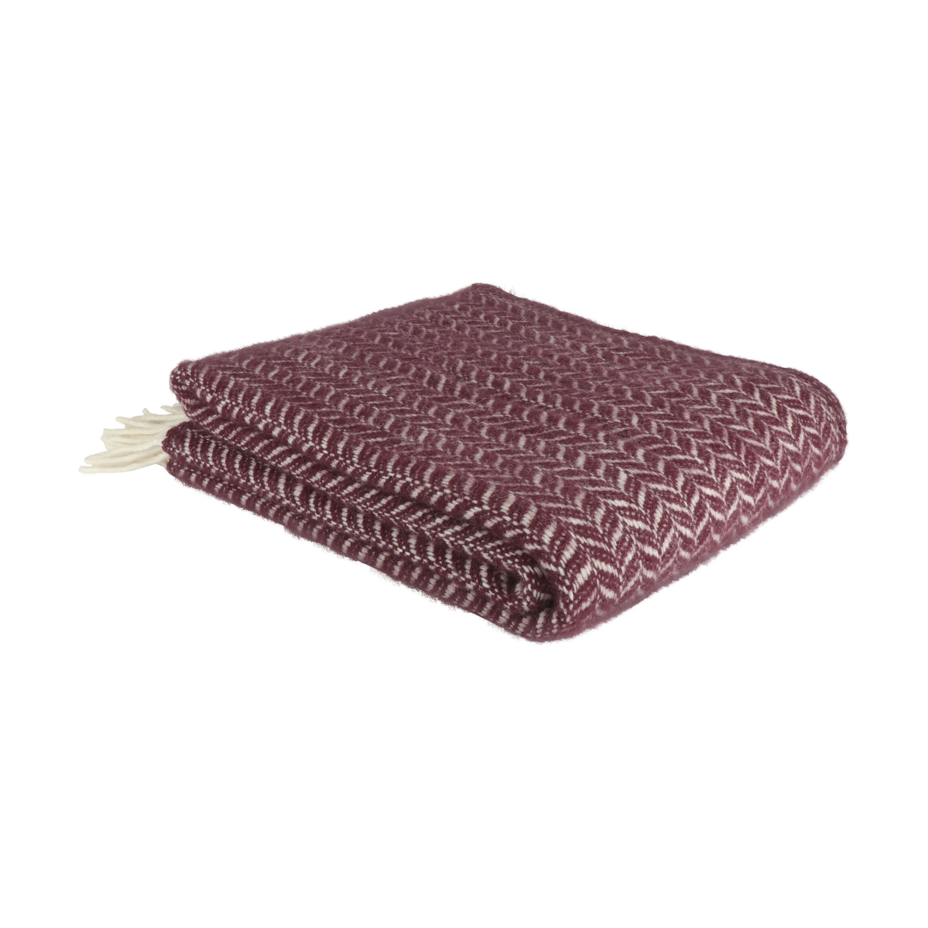 Rosenhills Væveri Plaider Freja Plaid i Bordeaux, 1