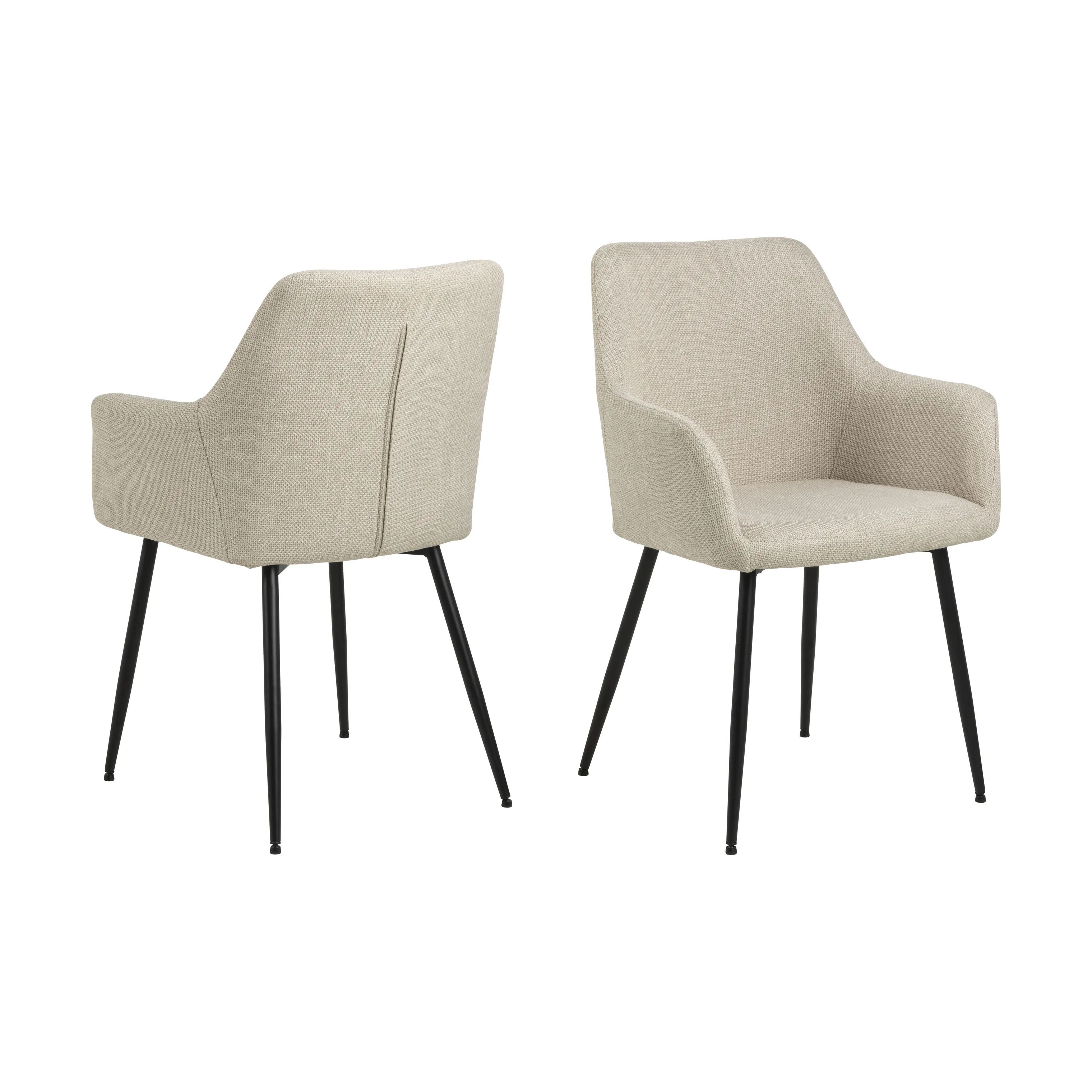 CASA Living Spisebordsstole Lizzy Spisebordsstol - 2 stk i Beige, 4