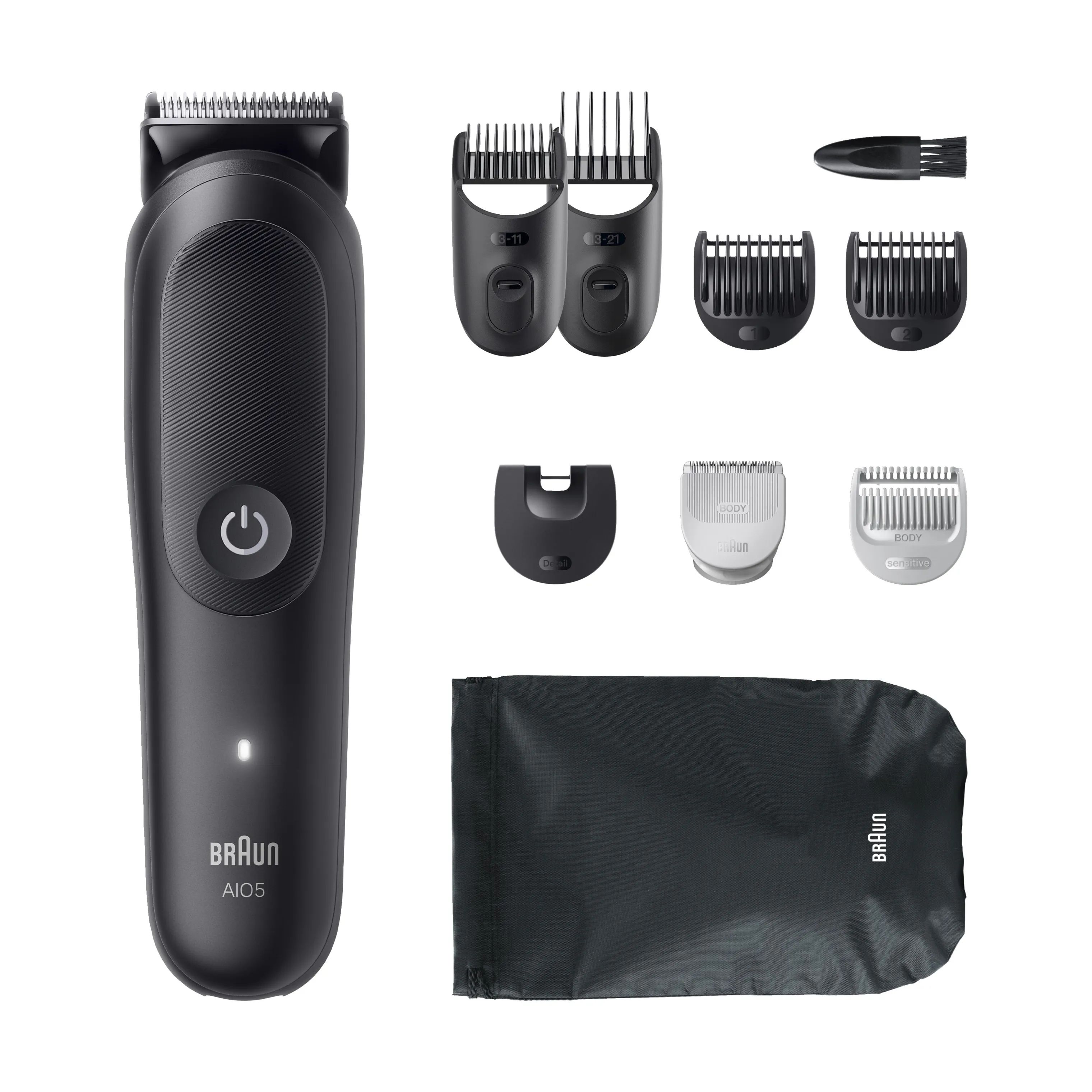Braun Hårtrimmere Series 5 Hårtrimmer AIO5540 i Black Mat, 1