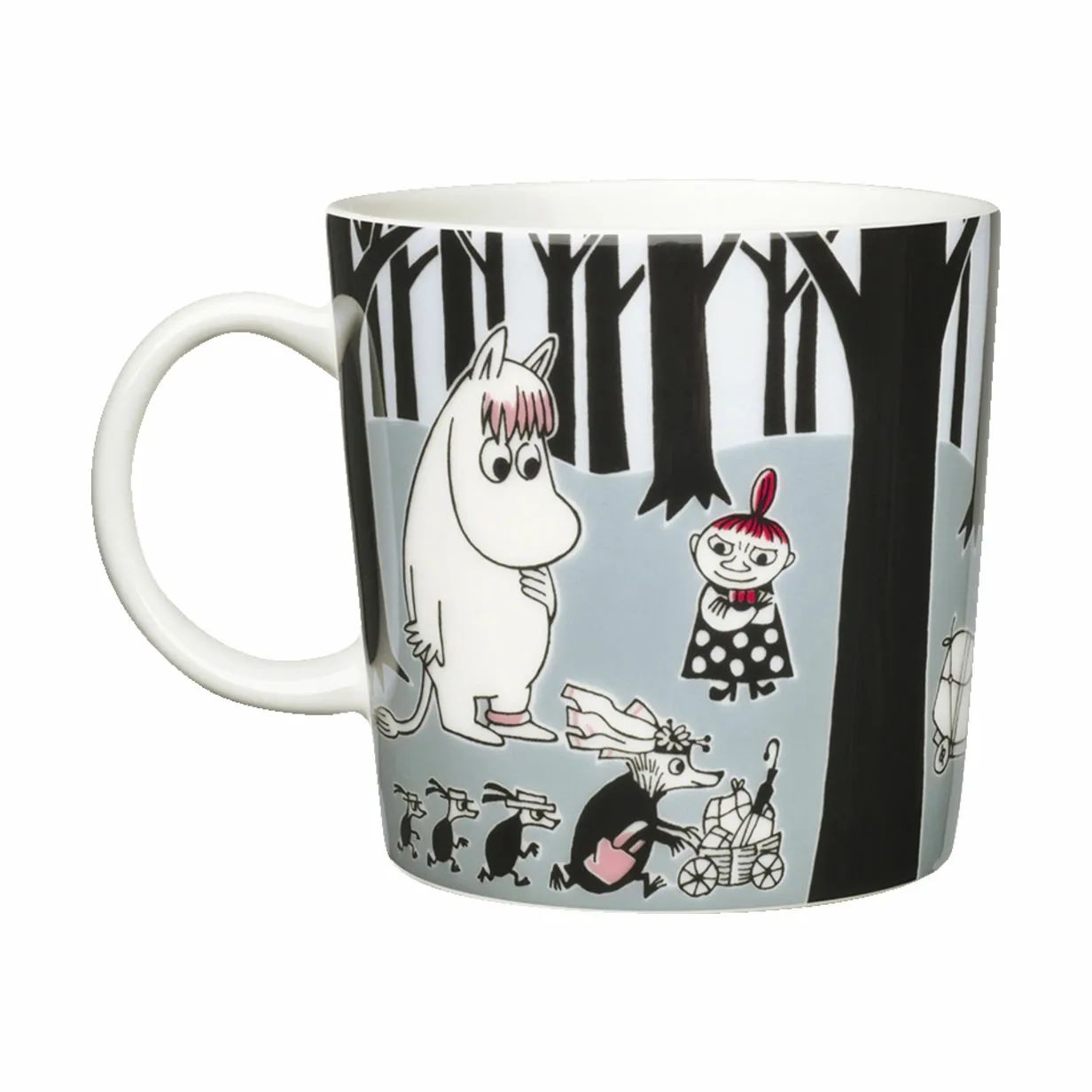 Moomin Arabia Krus og kopper med hank Ferieklar Krus - Mumi flytter i Mumi flytter, 30 cl, 4