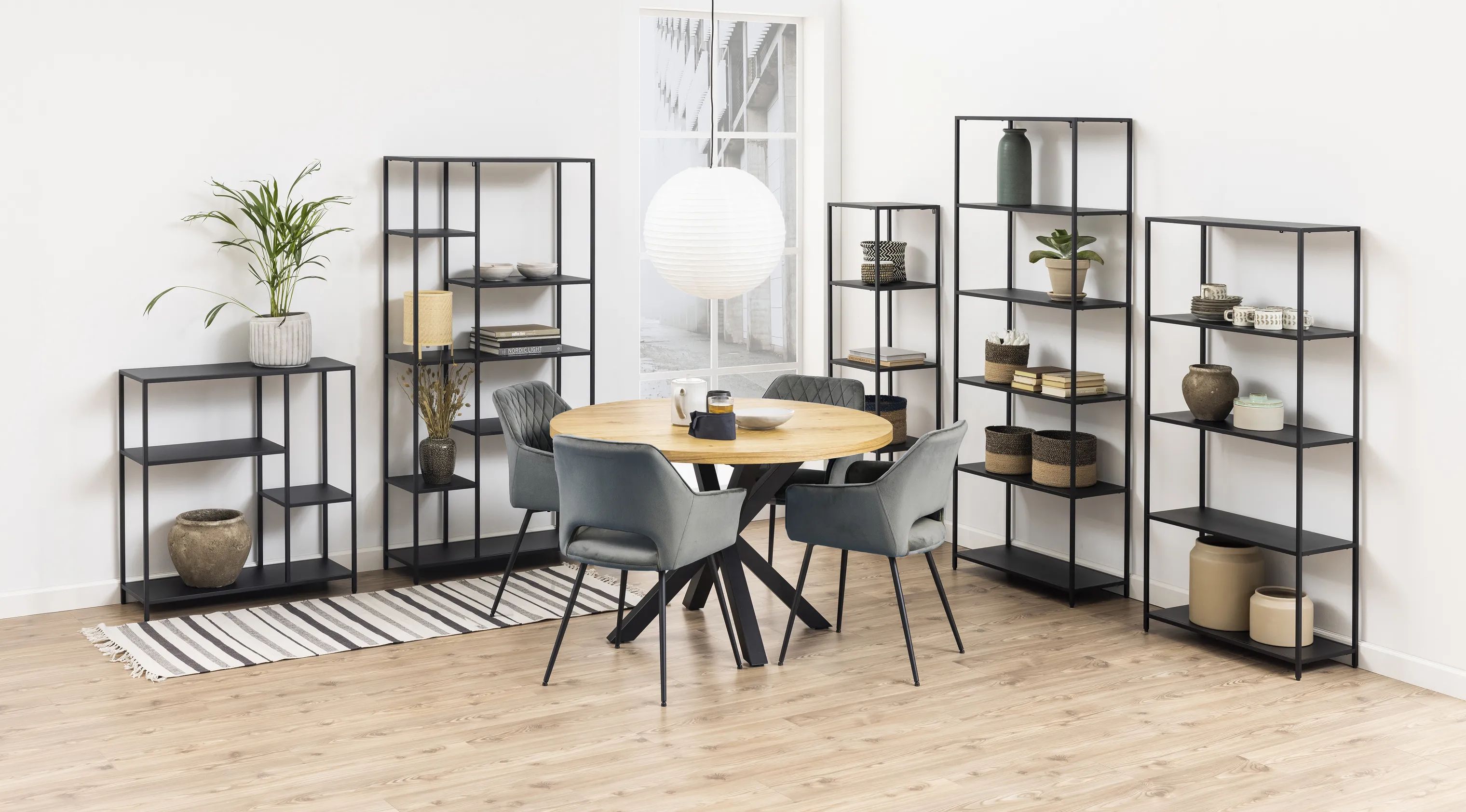 CASA Living Skabe Newcastle Reol i Sort, 2
