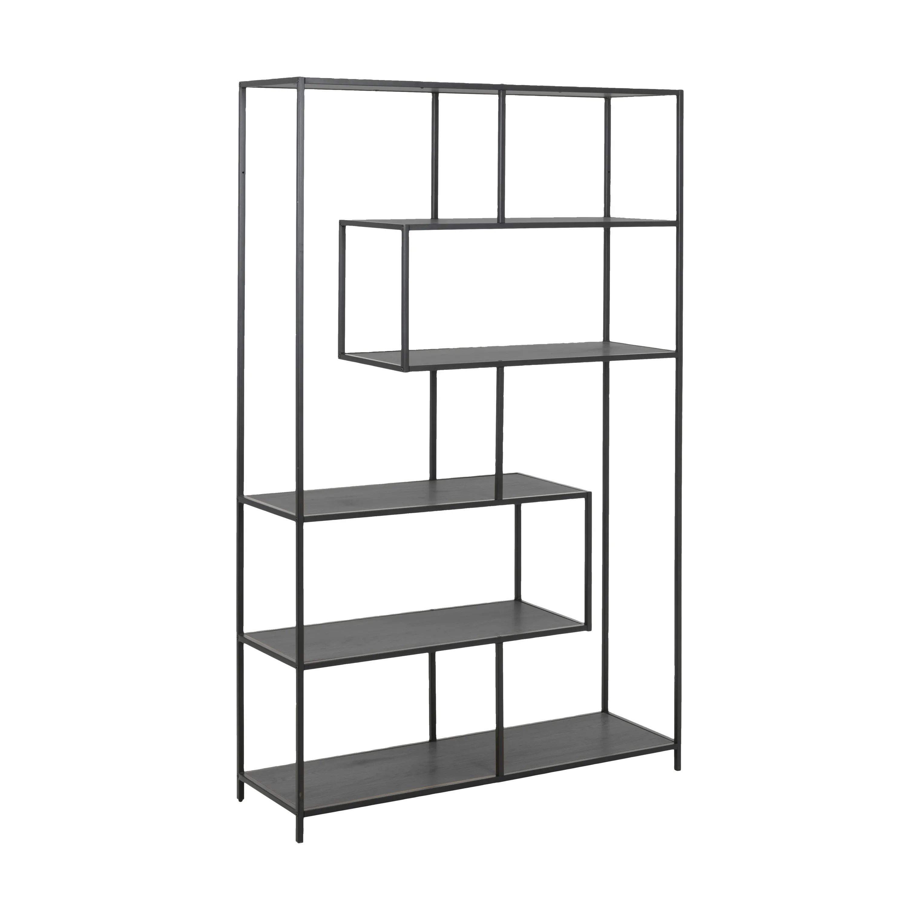 CASA Living Reoler og tilbehør Seaford Reol i Sort, 114 cm, 4