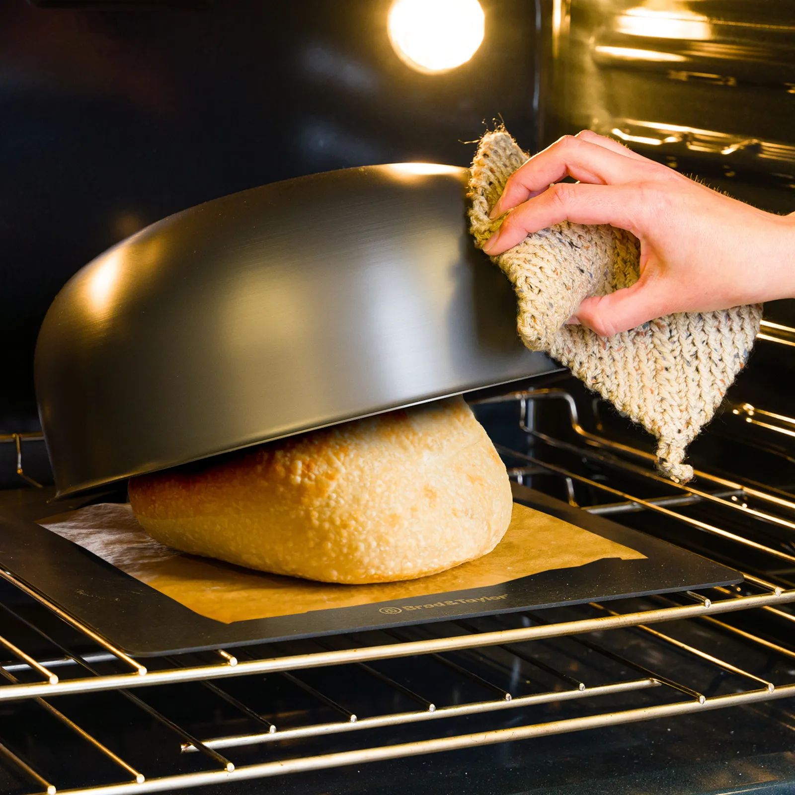 Brød & Taylor Rugbrødsforme og brødforme Bagelåg til bagestål i Grå, 3