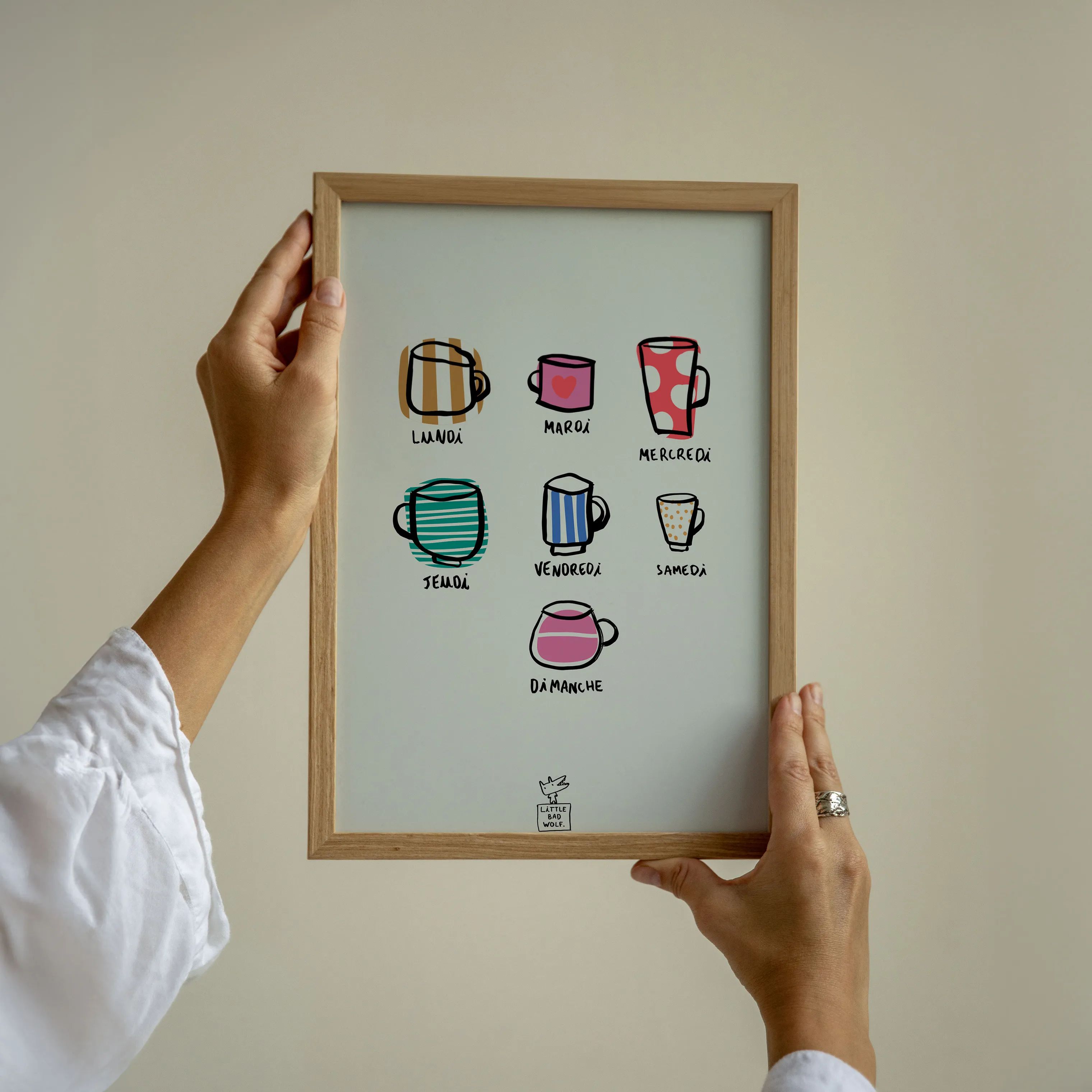 Poster&Frame Plakater Plakat - Weekly Cups i B50 x L70 cm, 2