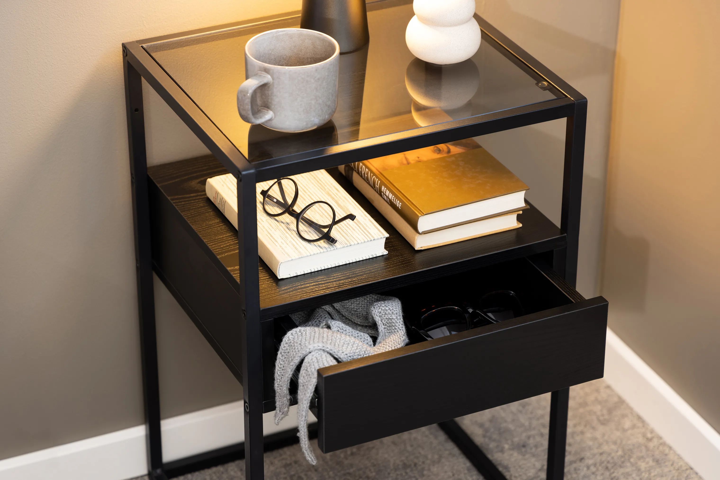 CASA Living Sengeborde Randolf Sengebord i sort, 2