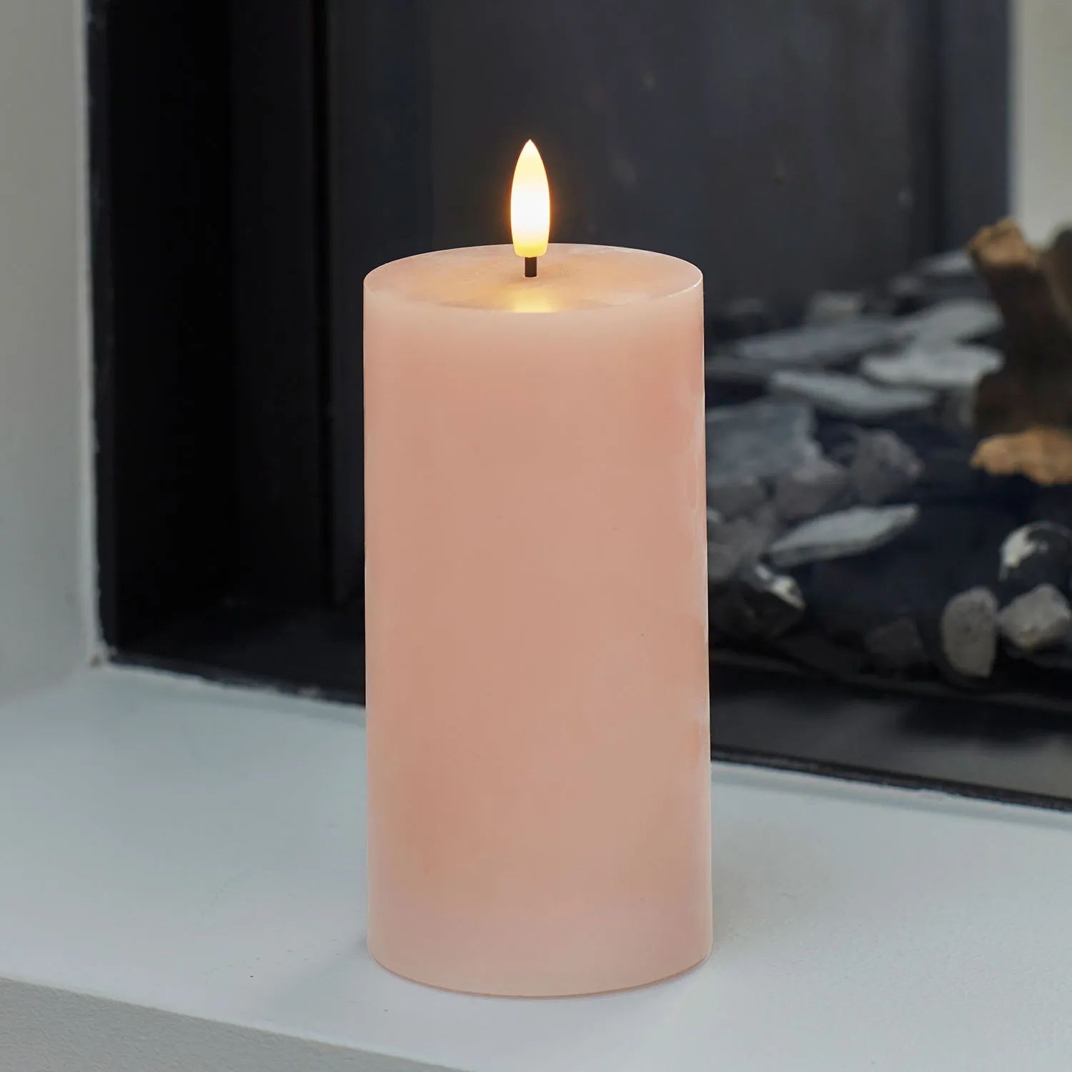 Sirius LED-lys Sille Genopladelig Sille LED Bloklys i Dusty Peach, 15 cm, 2