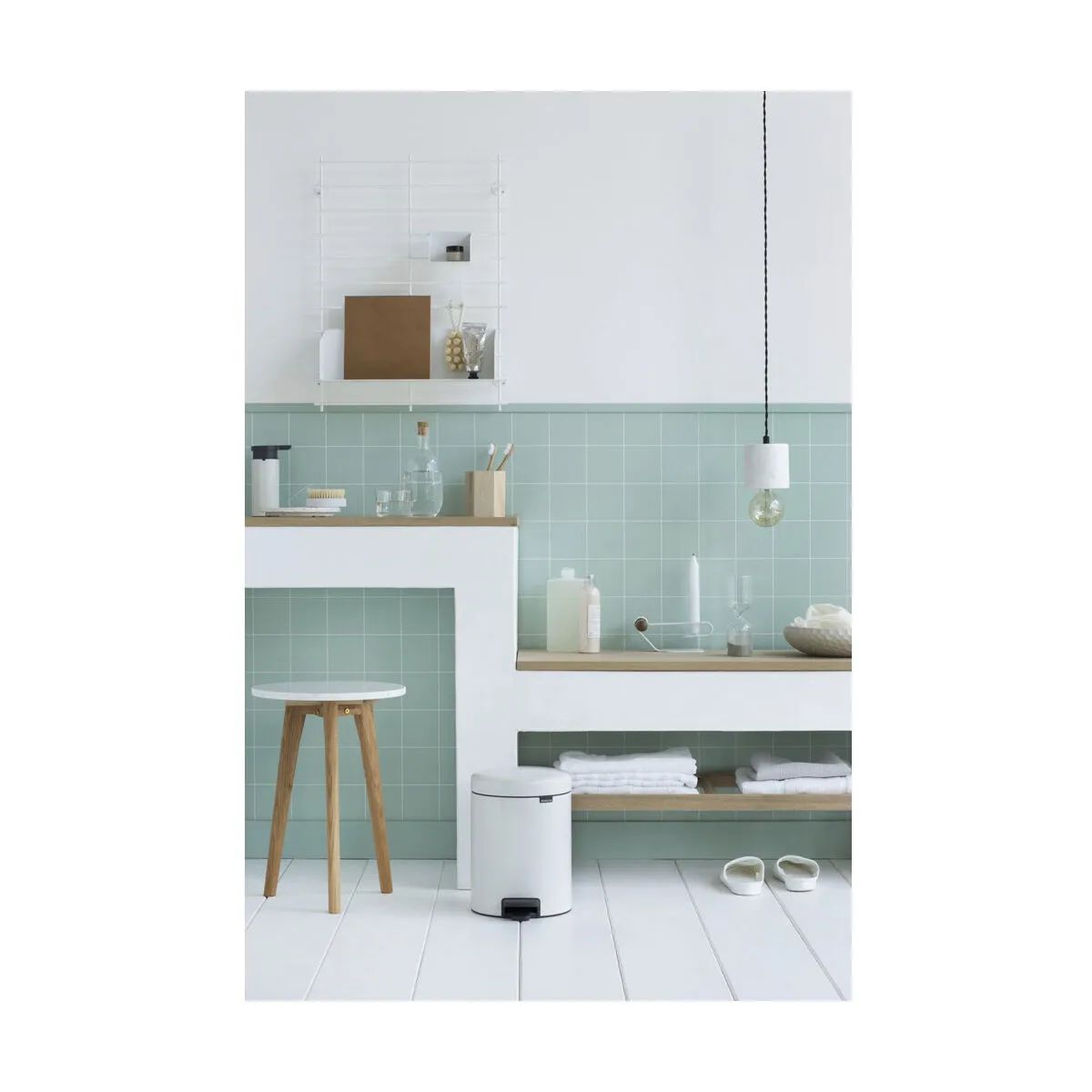 Brabantia Toiletspande NewIcon Pedalspand i Hvid, 5 L, 3