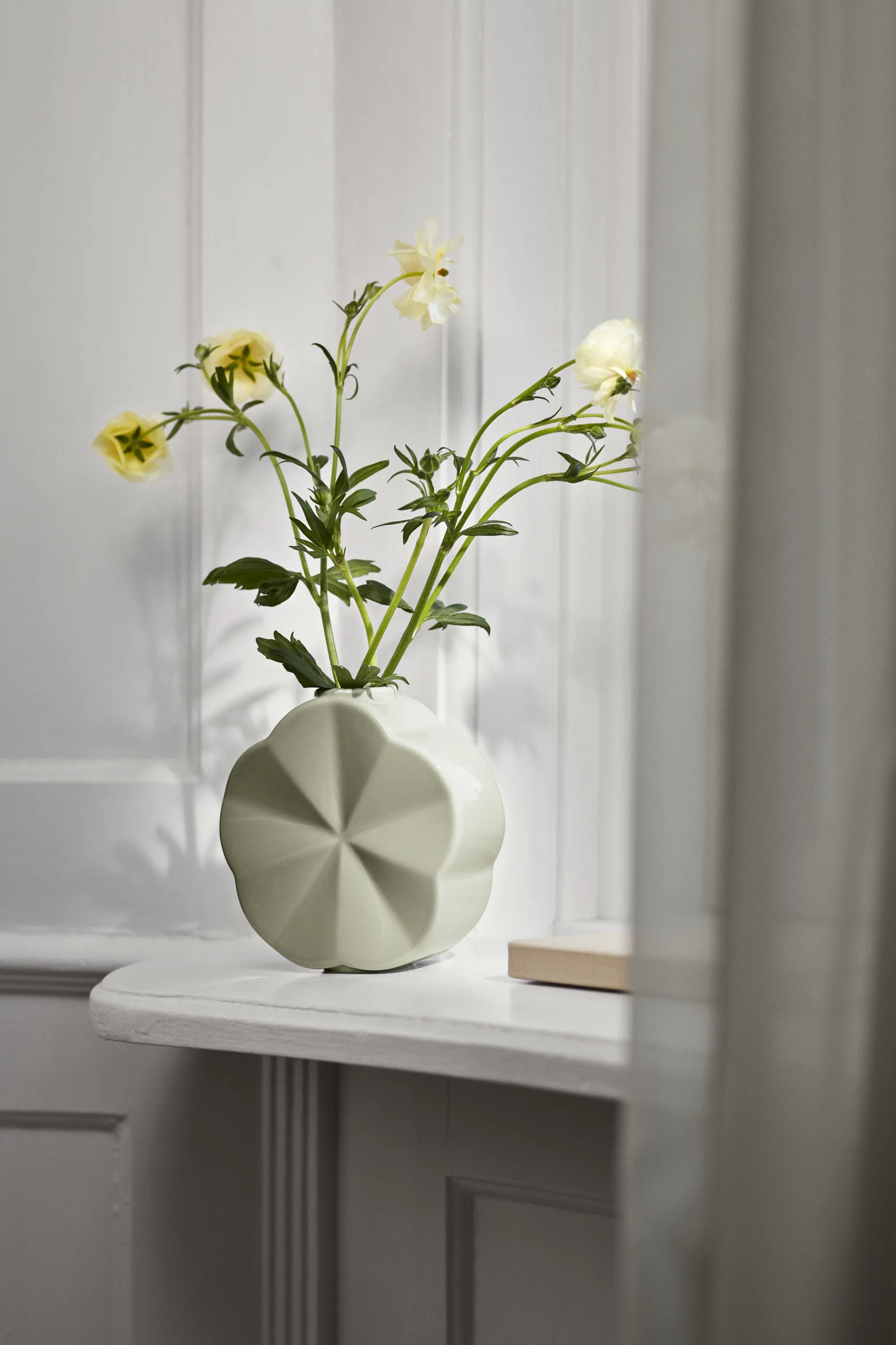 Lyngby Porcelæn Vaser Flower Vase - Snerle i Grøn, 6