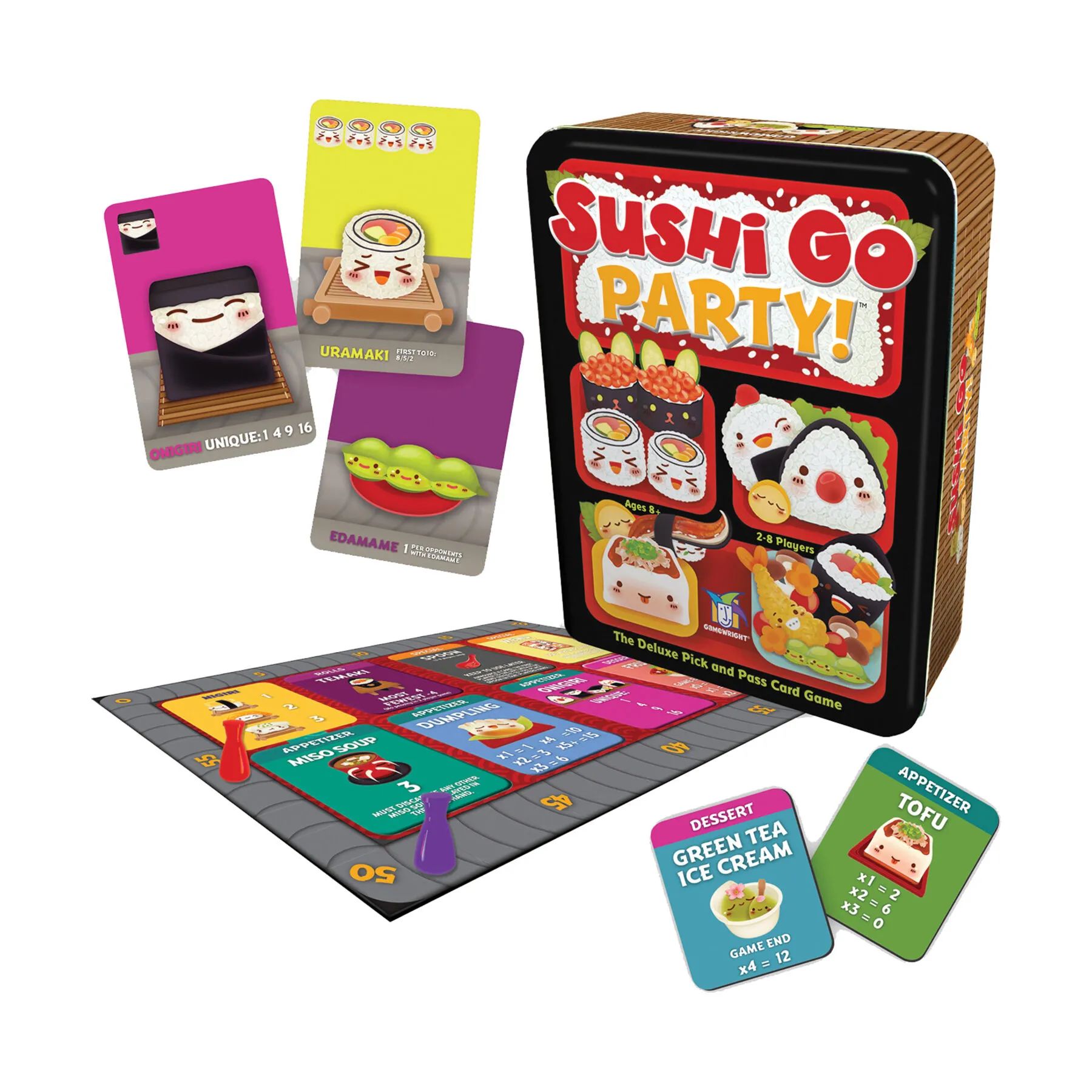 Spilbræt Spil Brætspil - Sushi Go - Party i Gul, 2