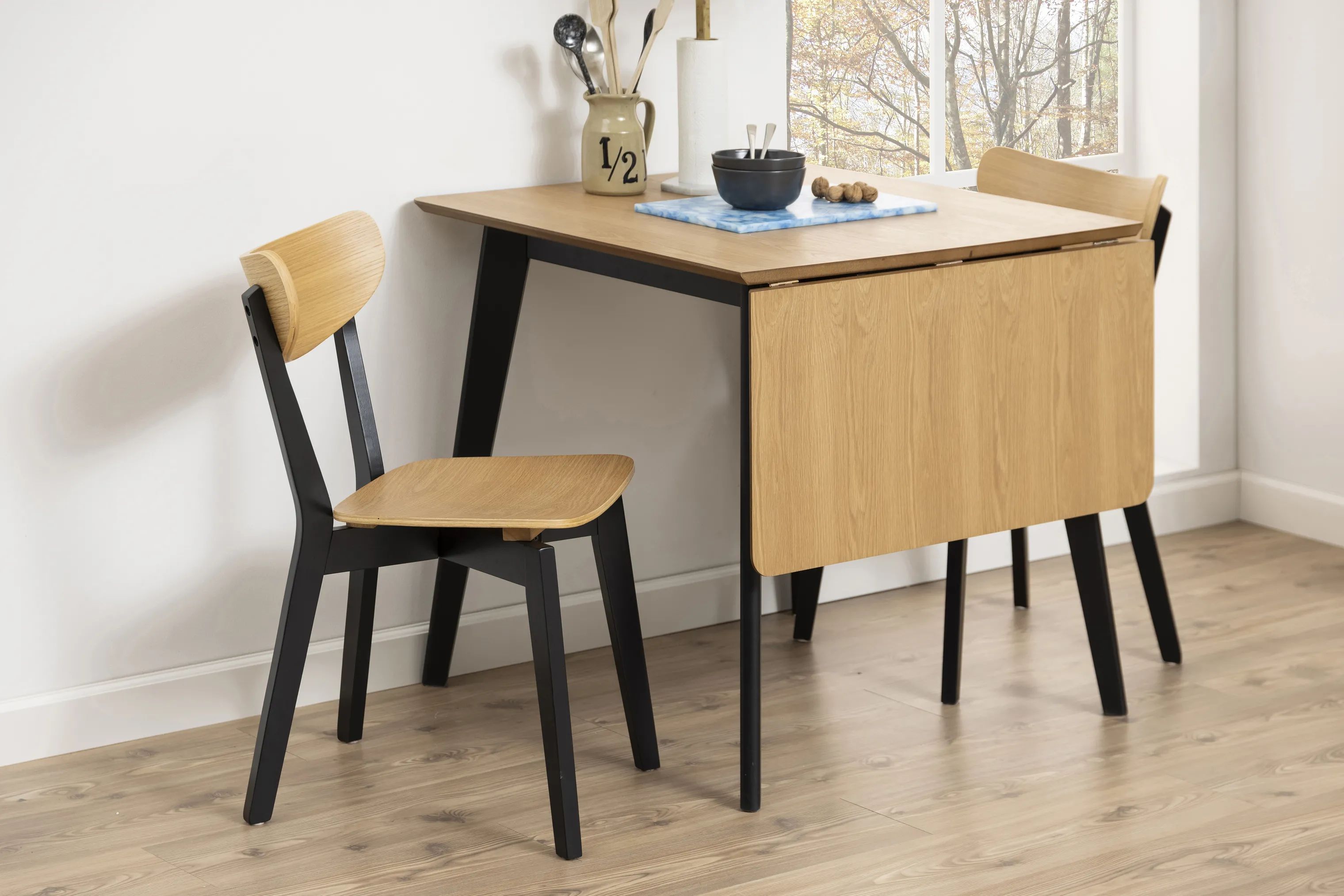 CASA Living Spisebordsstole Roxby Spisebordsstol - 2 stk. i Natur/sort, 2