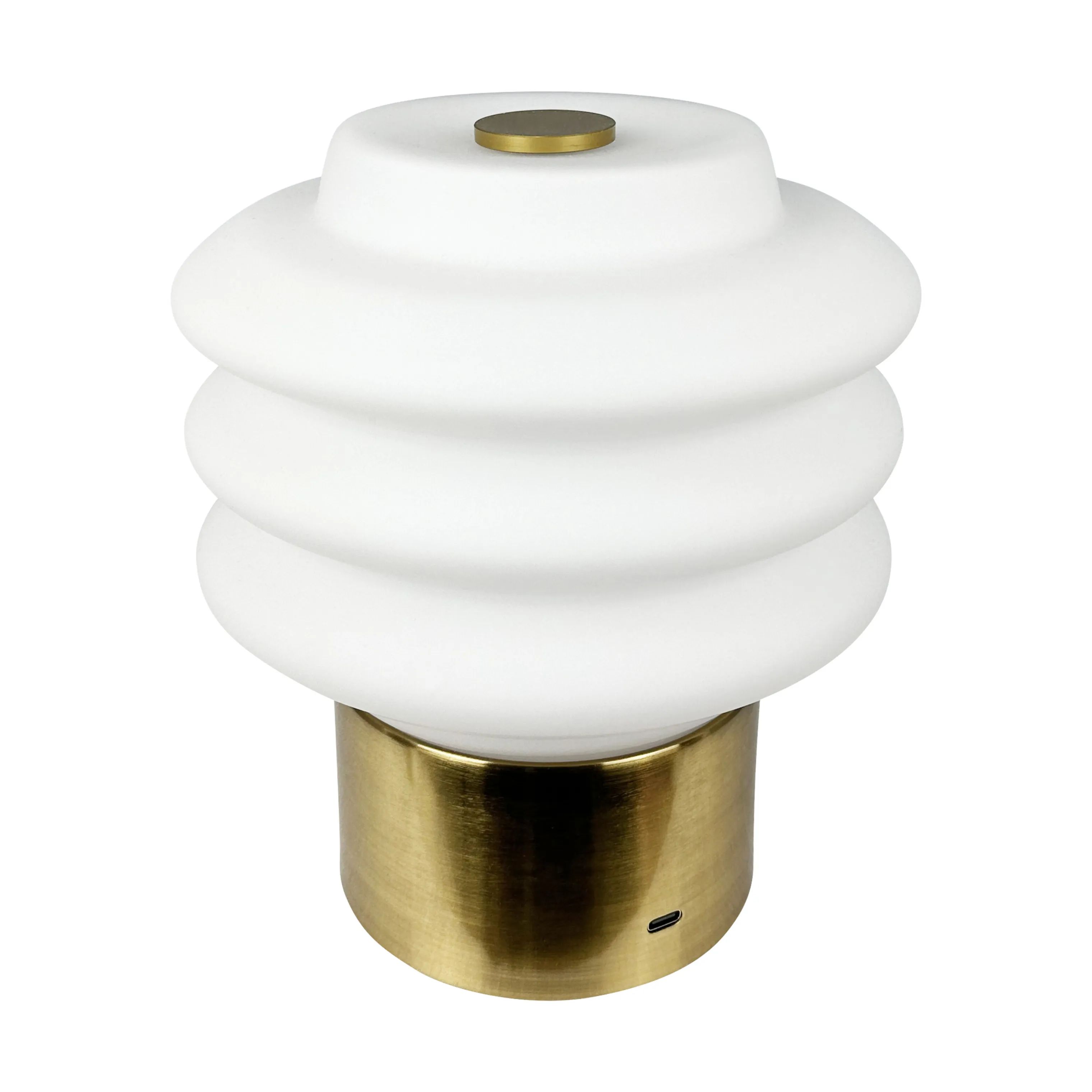 Dyberg Larsen Bordlamper Diva Bordlampe i Opal/ Messing, 18 cm, 1