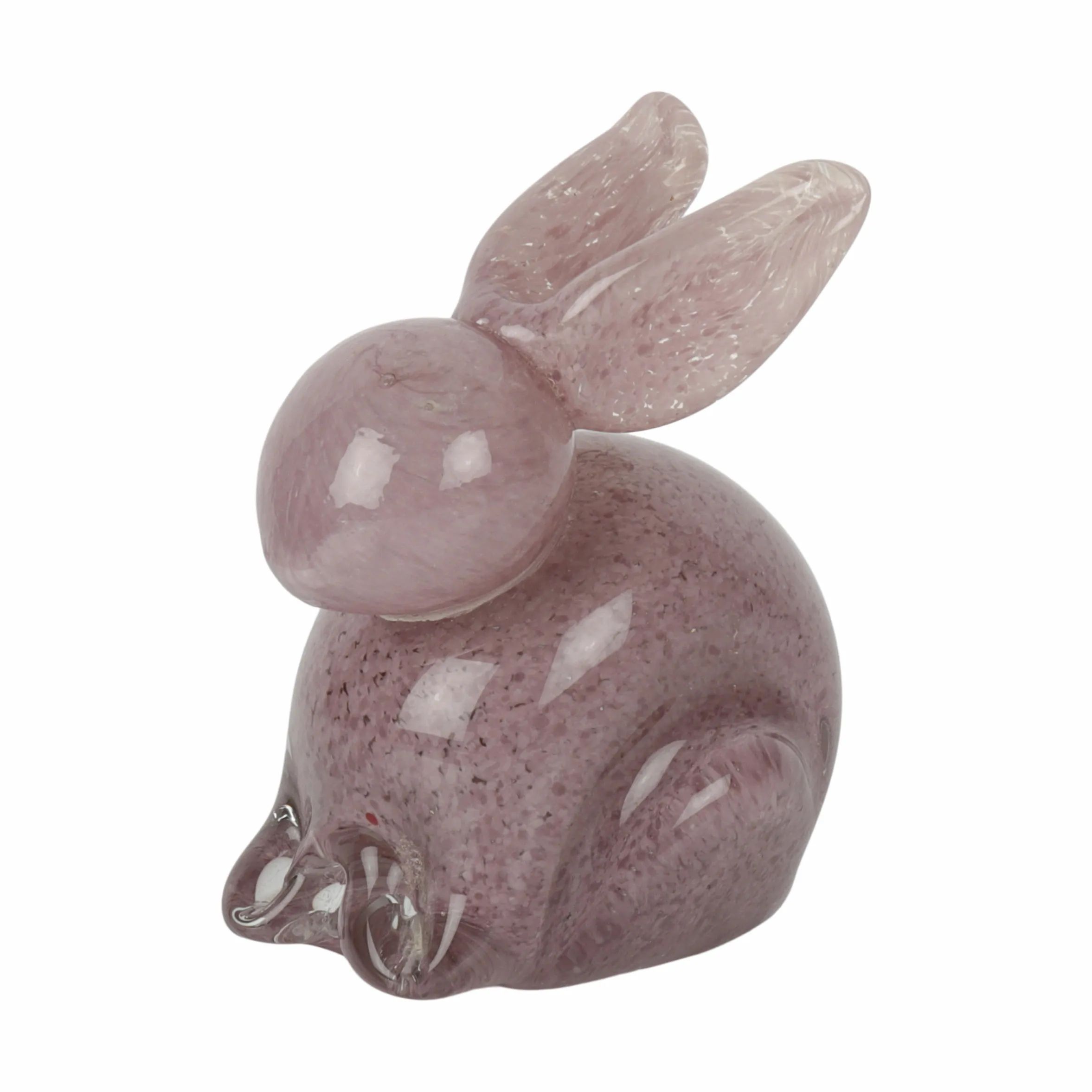 CASA Living Påskefigurer Glaskanin i lyserød, 11 cm, 1