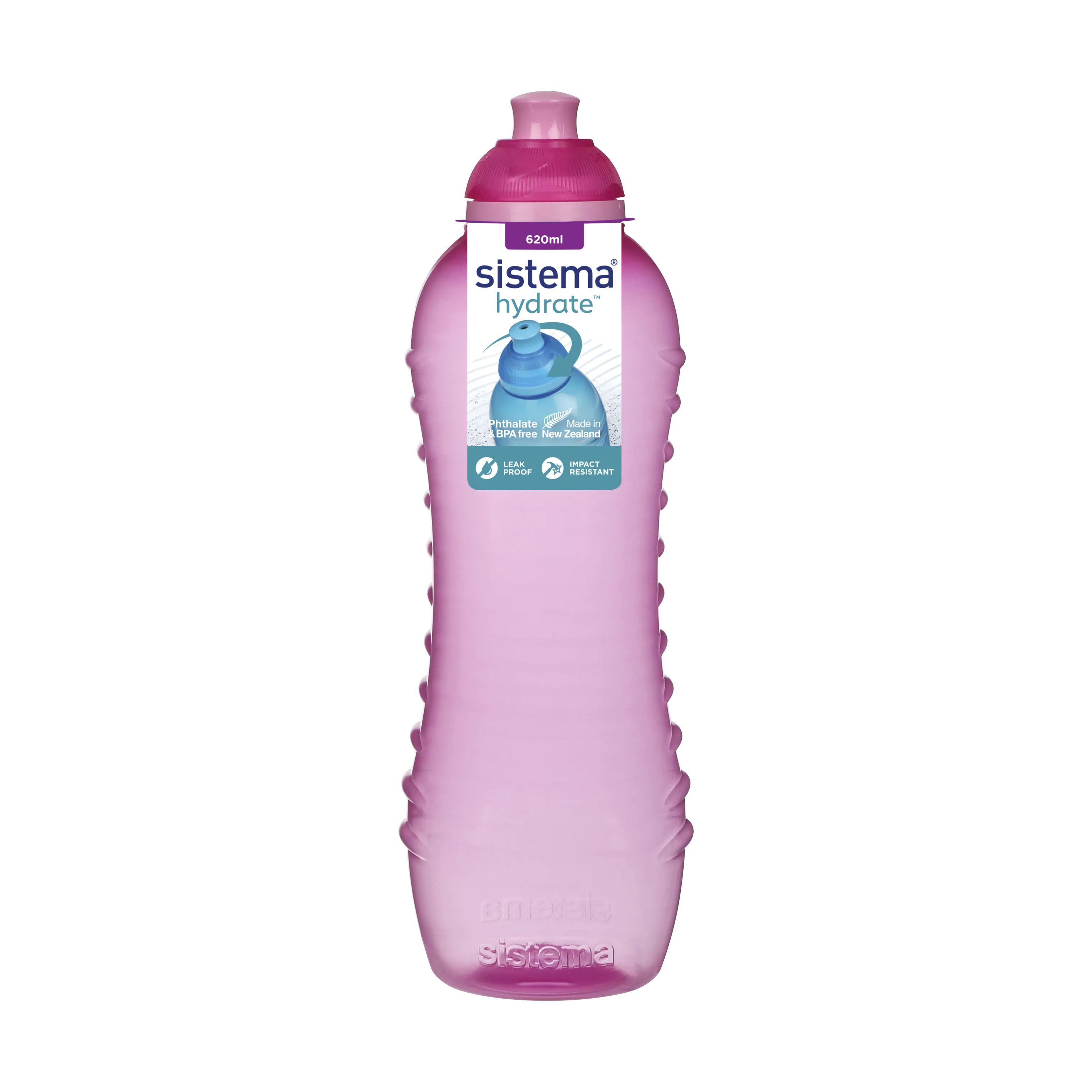 Sistema Drikkedunke Twist 'n' Sip Drikkeflaske i Pink, 620 ml, 1