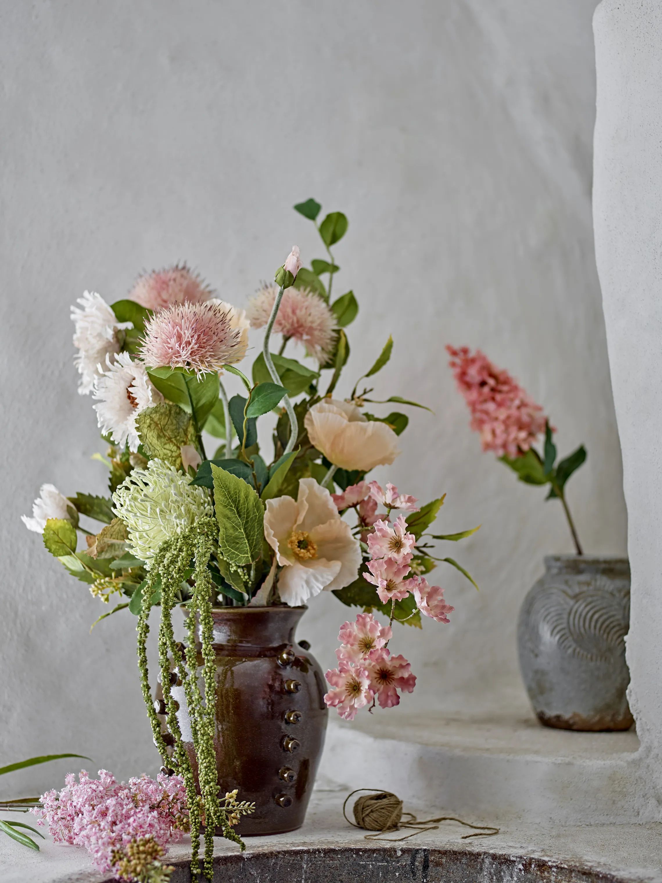 Bloomingville Kunstige blomster Kunstig blomst - Chrysantemum stilk i Lyserød/grøn, 2