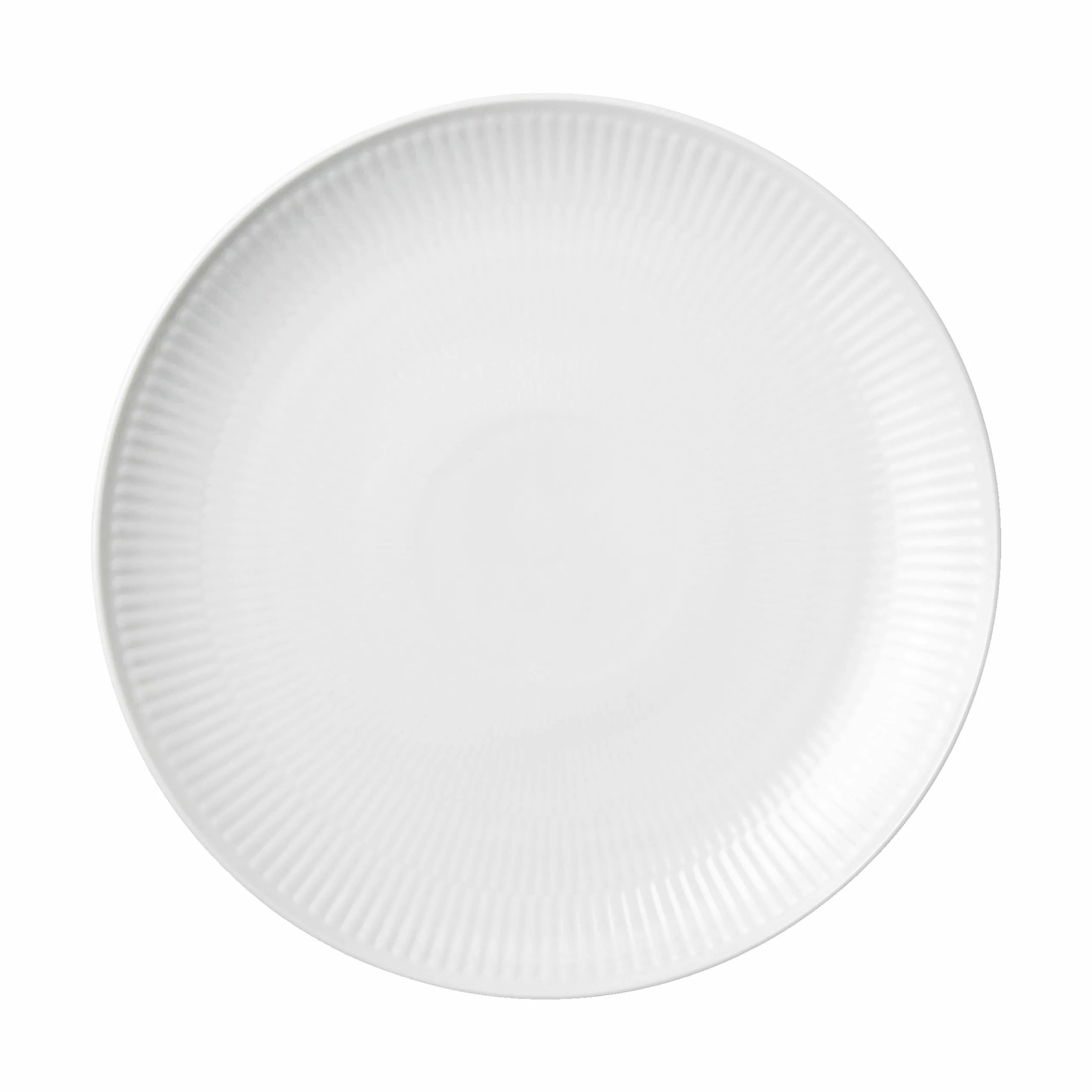 Royal Copenhagen Kagetallerkener Hvid Riflet Coupe Tallerken i Hvid, 1