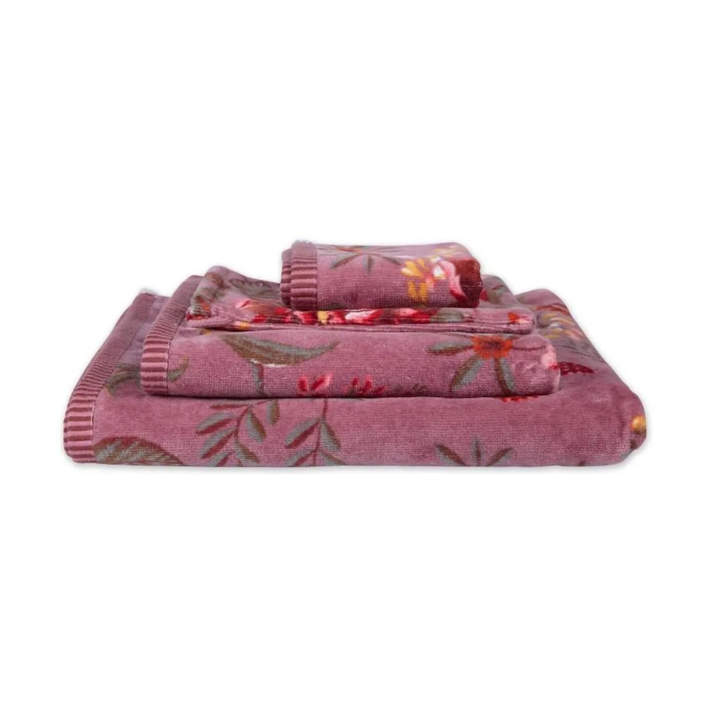 PIP Studio Håndklæder Secret Garden Håndklæde i Mauve, B30 x L50 cm, 4