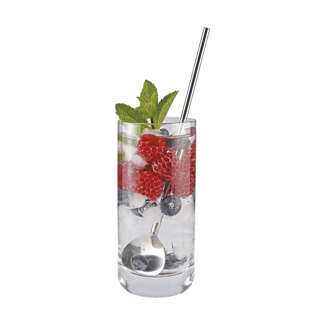 Cilio Øvrigt bartilbehør Cilio Bar Cocktailske m. sugerør -6 stk. i Sølvfarvet, 2