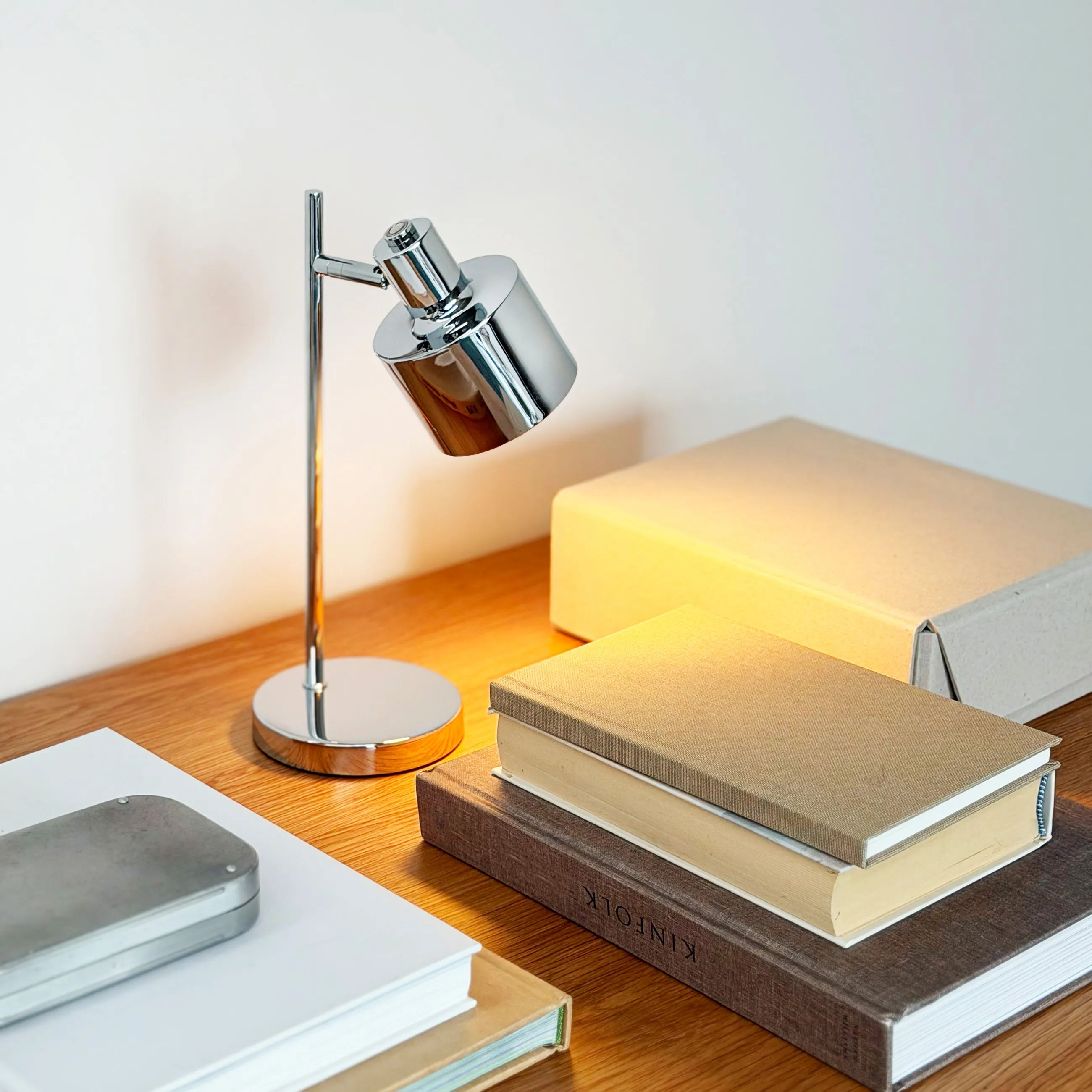 Dyberg Larsen Bordlamper Ocean Bordlampe i Krom, 28 cm, 2