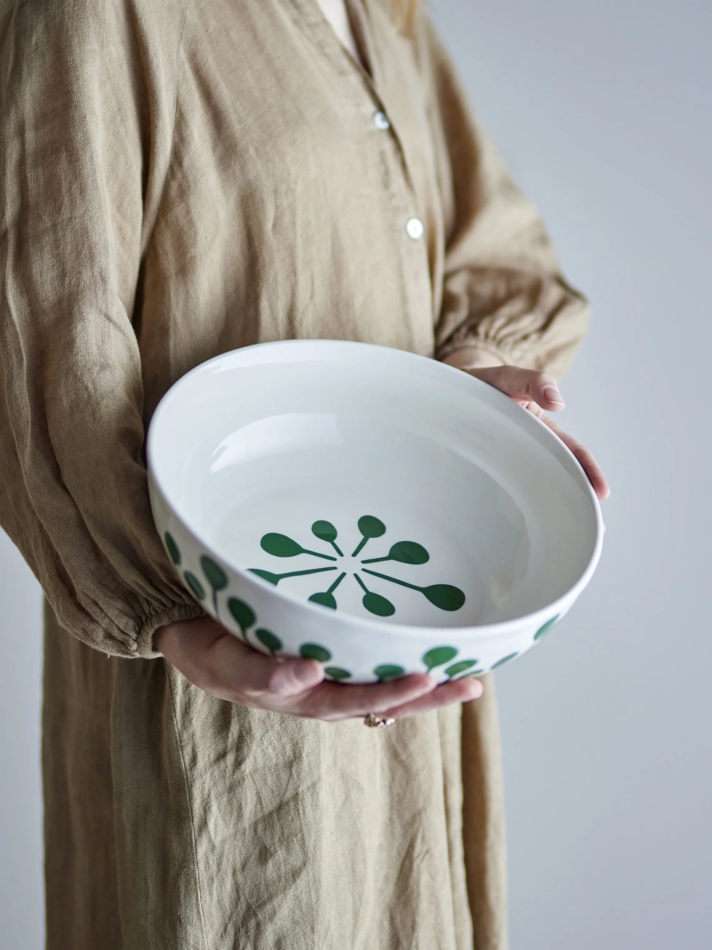 Creative Collection Serveringsskåle Linora Skål i Grøn, 2